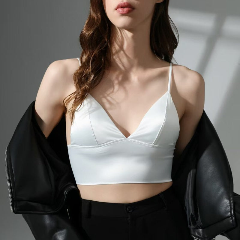 Backless Camisole Bralette with Triangle Cup and Thin Strap For Women, SoHo, BYMANYC New York. -  Be Bliss Boutique