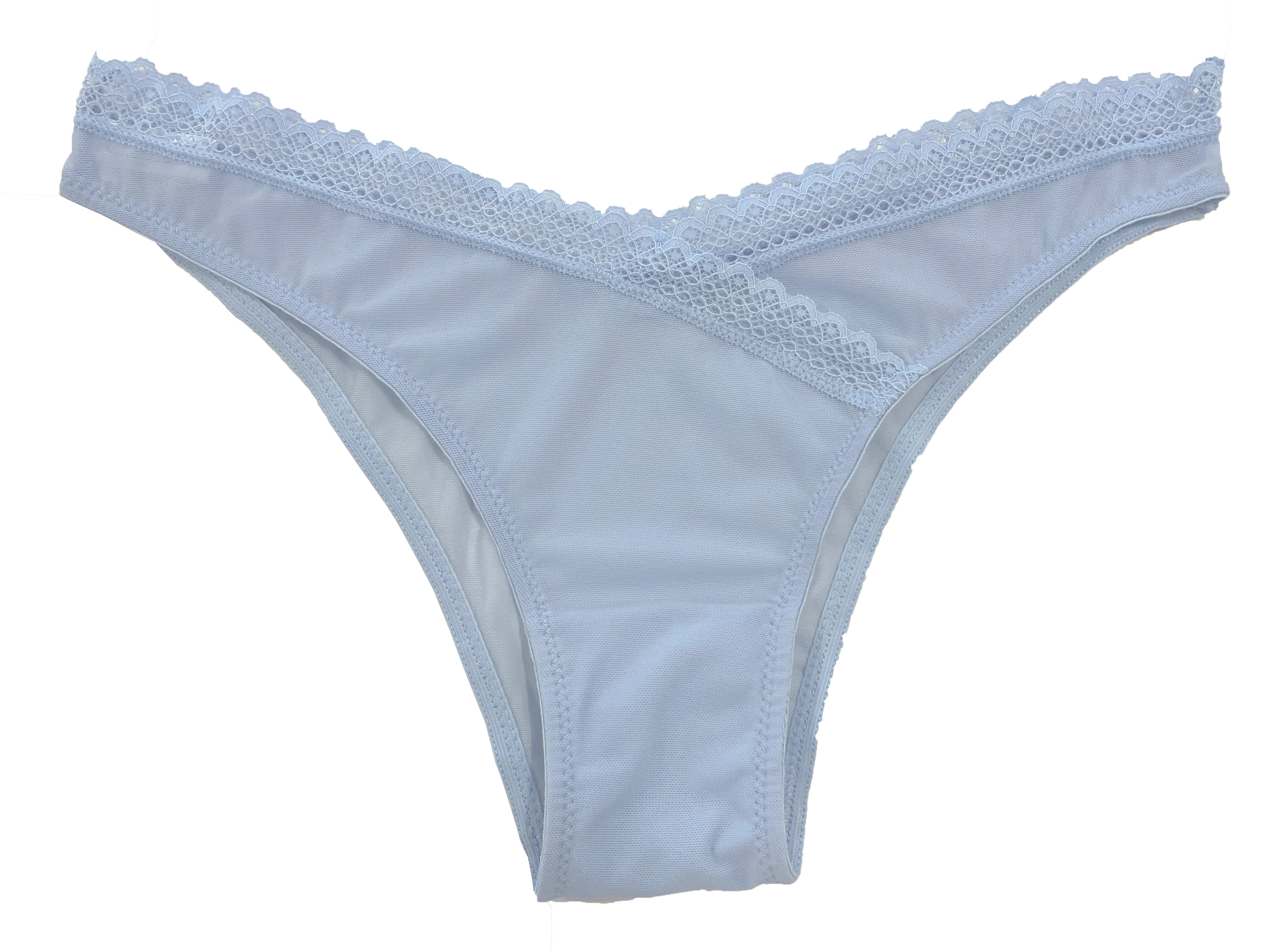 V-Front Mesh Cheeky with Lace, XS-2X - Be Bliss Boutique