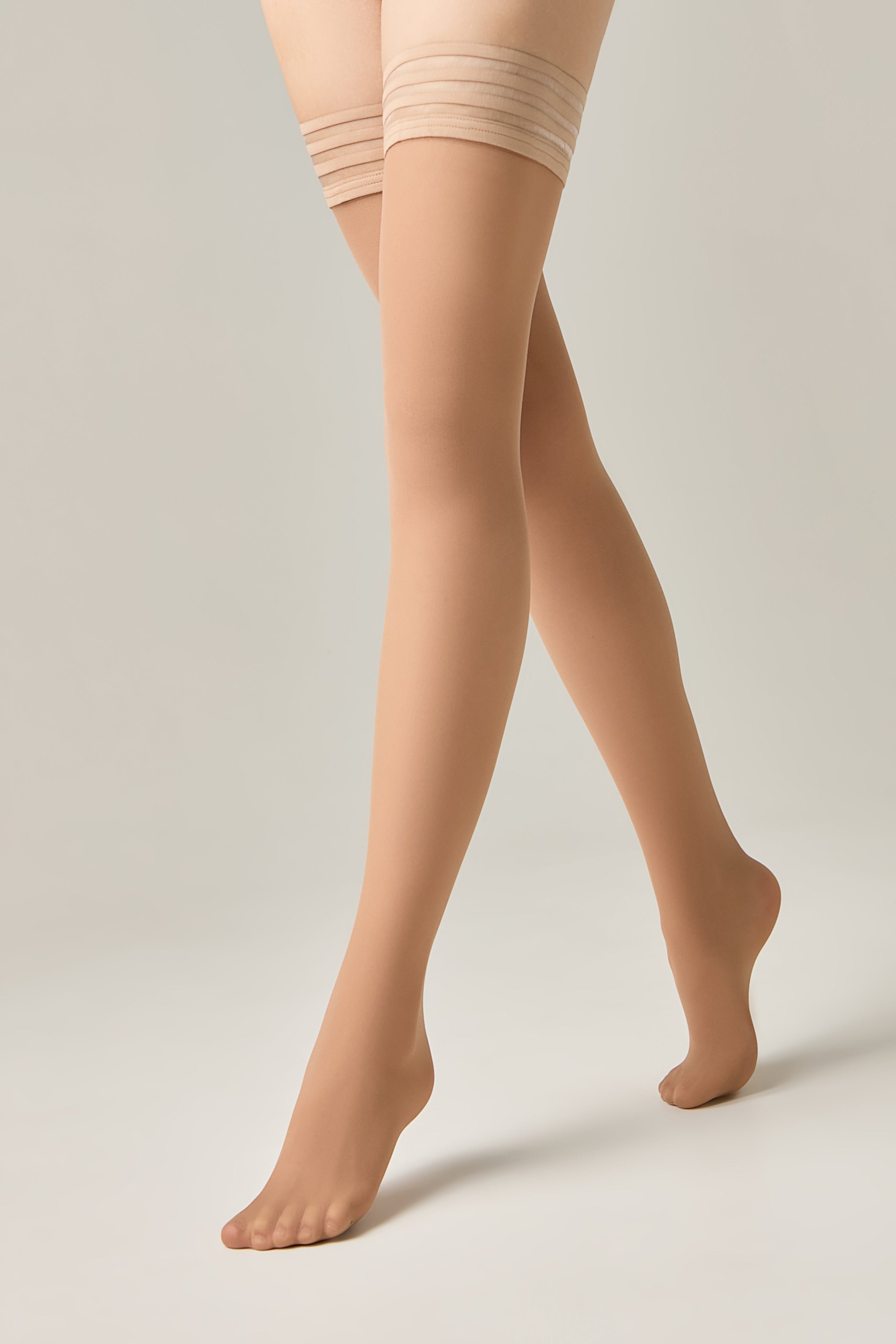 Fantasy Stockings Conte Cabaret - Openwork Elastic Band and Tulle Effect - Be Bliss Boutique
