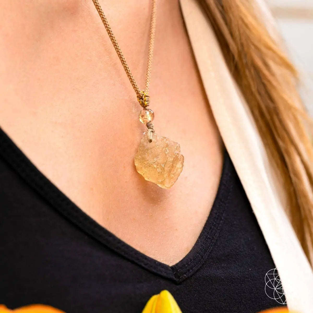 The Destiny Relic – Libyan Desert Glass Pendant Necklace - Be Bliss Boutique