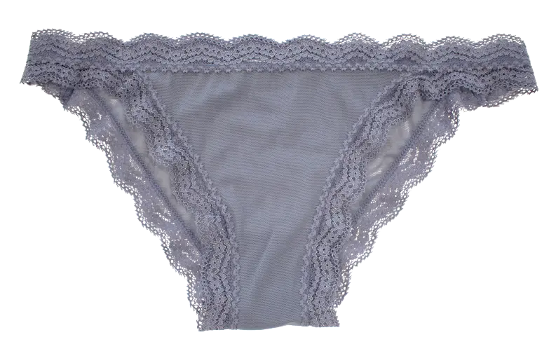 Mesh Bikini with Lace Trim at the Waist and Leg, XS-2X - Be Bliss Boutique