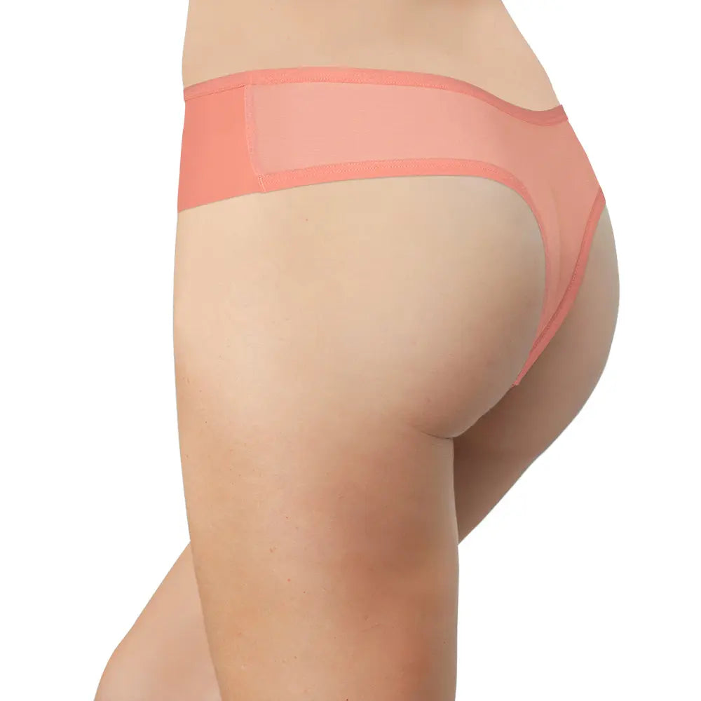 Pink Laser Cut Thong with Mesh Back - Be Bliss Boutique