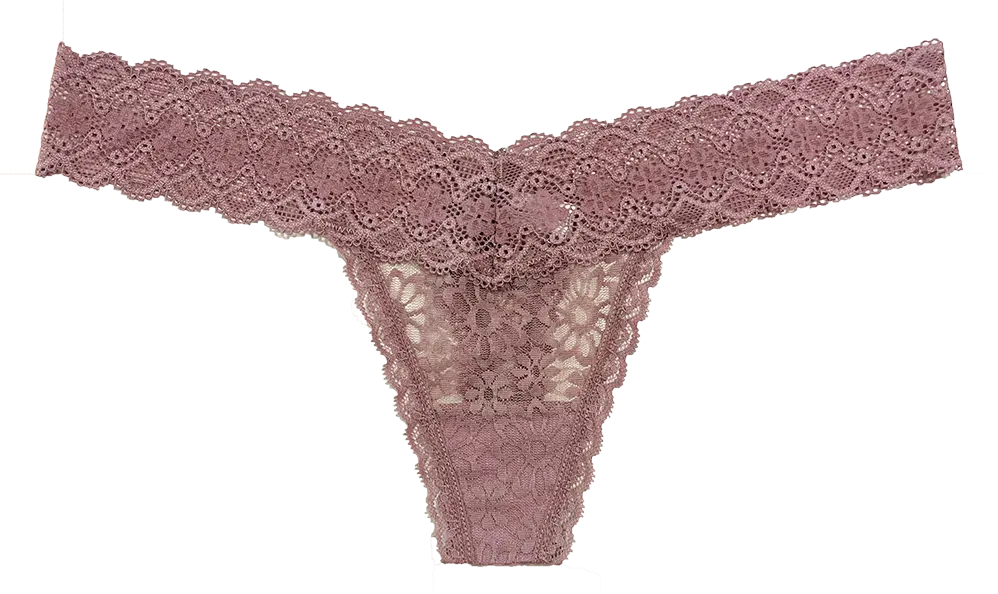 V-Front Lace Thong - Be Bliss Boutique