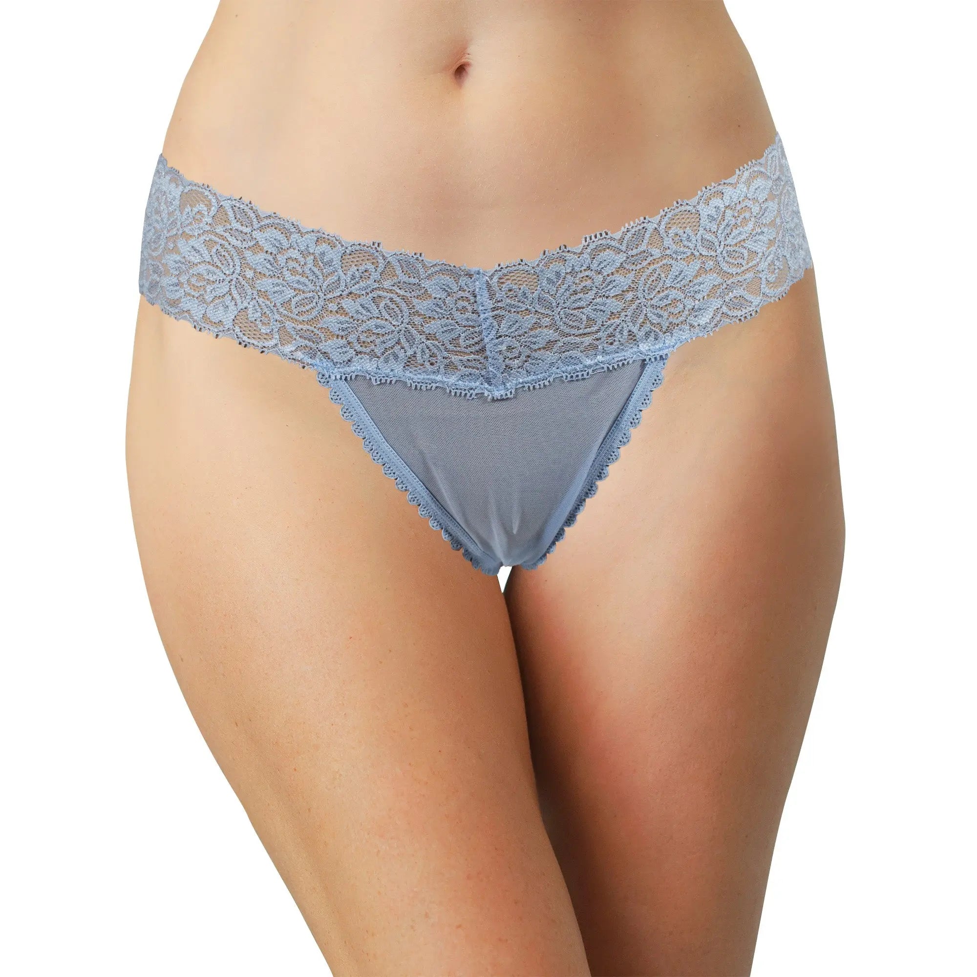 Mesh and Lace Classic Thong, XS- 2X - Be Bliss Boutique