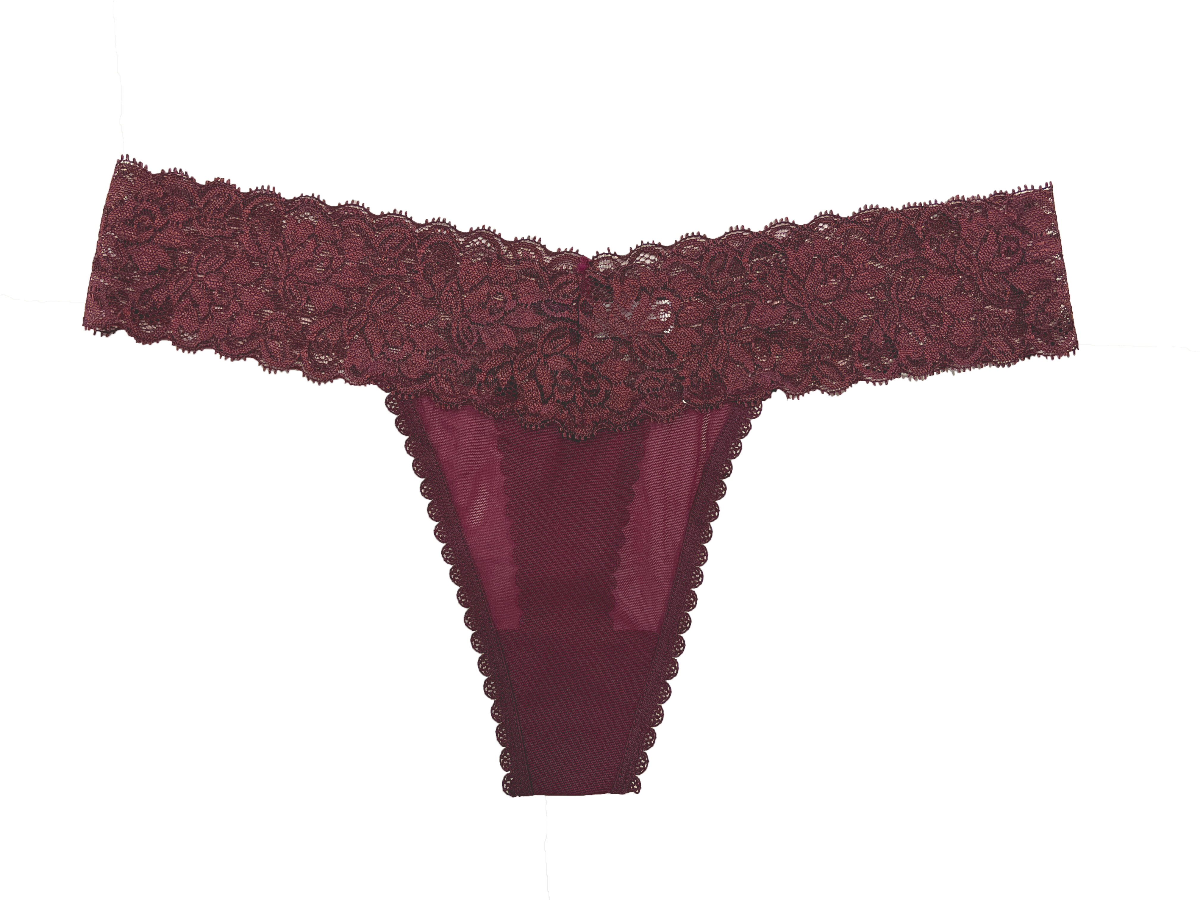 Mesh and Lace Classic Thong, XS- 2X - Be Bliss Boutique