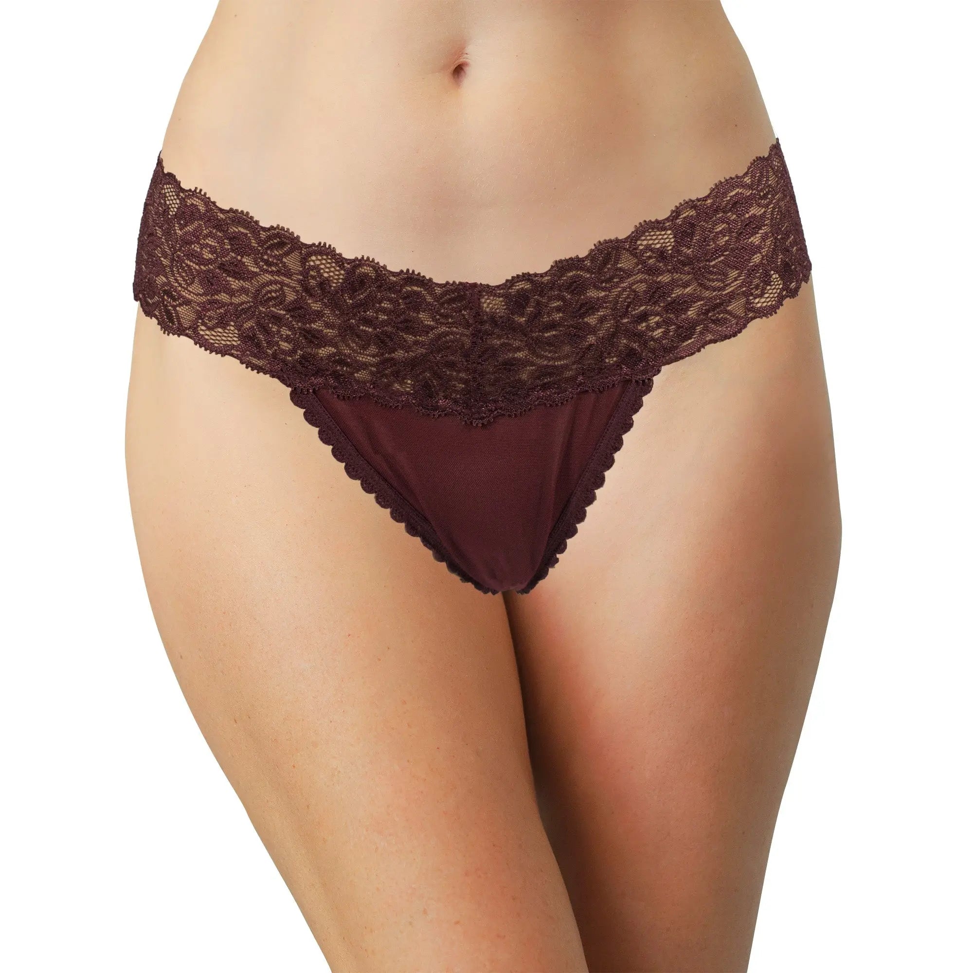 Mesh and Lace Classic Thong, XS- 2X - Be Bliss Boutique