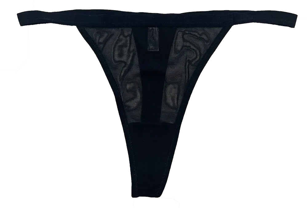 Mesh Thong with Elastic Waist, XS-2X - Be Bliss Boutique