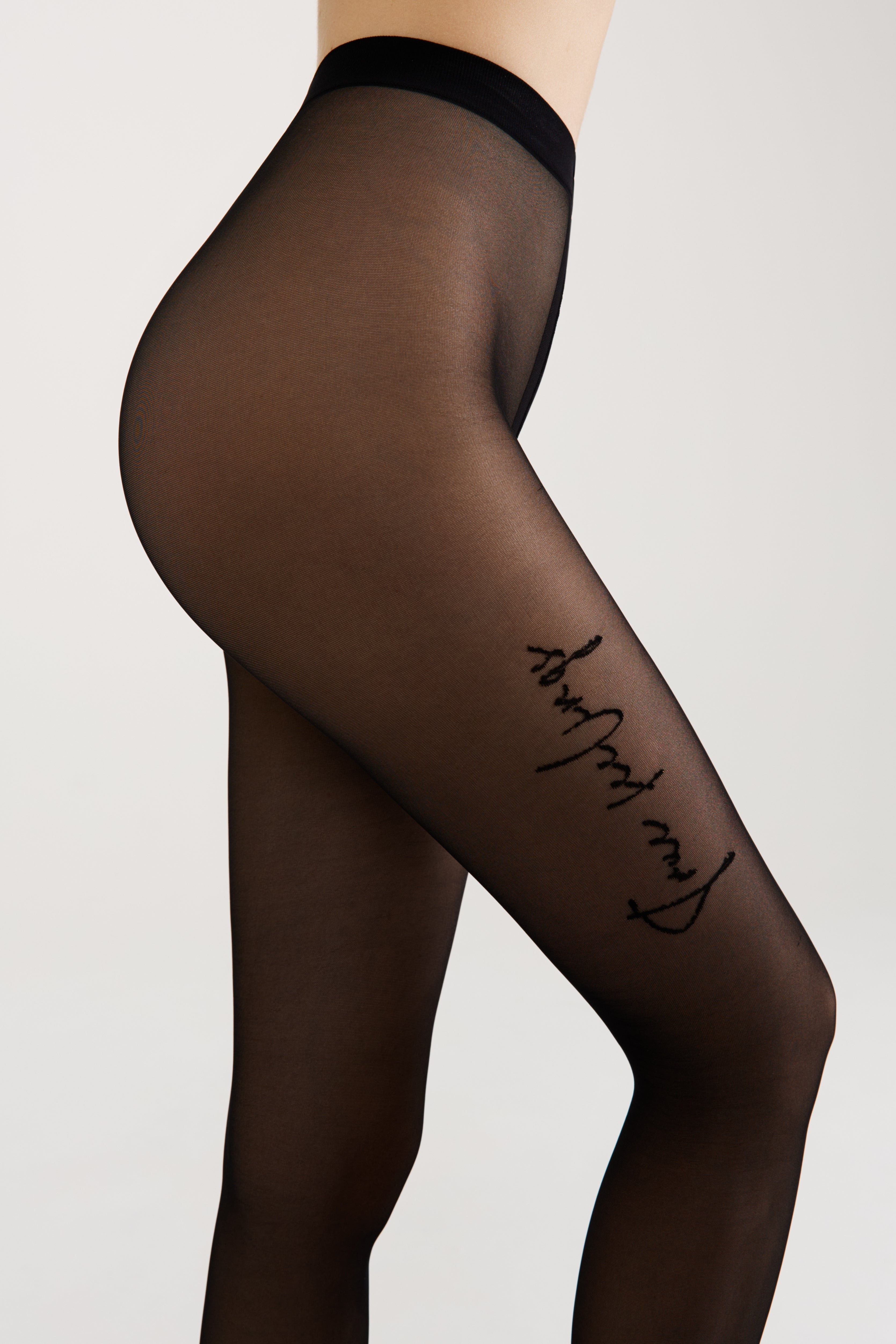 Fantasy Tights Conte True Love - Tattoo Style Print - Be Bliss Boutique