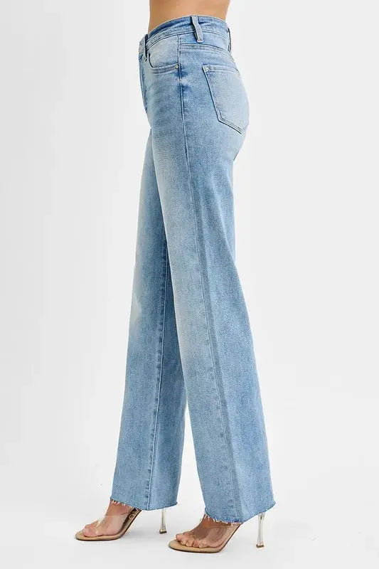 Tummy Control Rise Straight Leg RISEN Jeans - Be Bliss Boutique