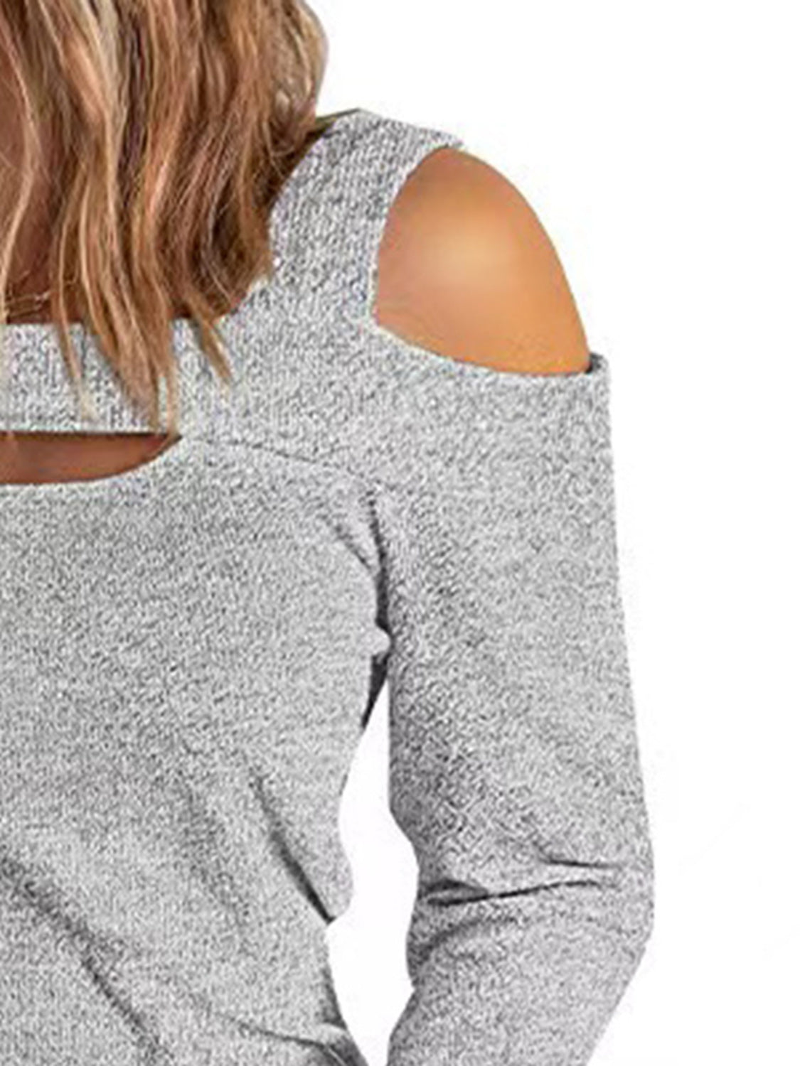 Full Size Cutout Cold Shoulder Blouse - Be Bliss Boutique