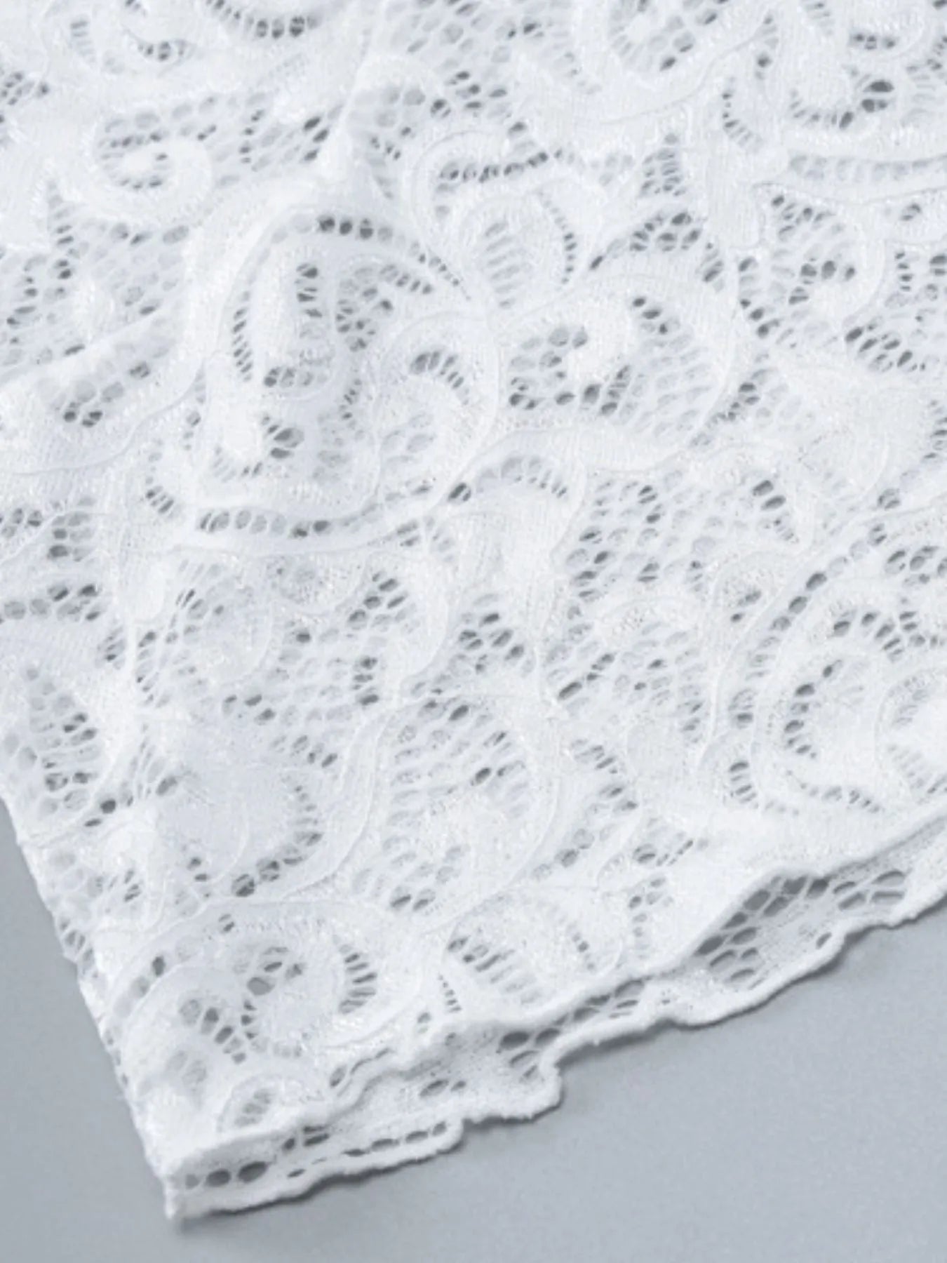 Lace Long Sleeve Deep V-Neck Blouse - Be Bliss Boutique