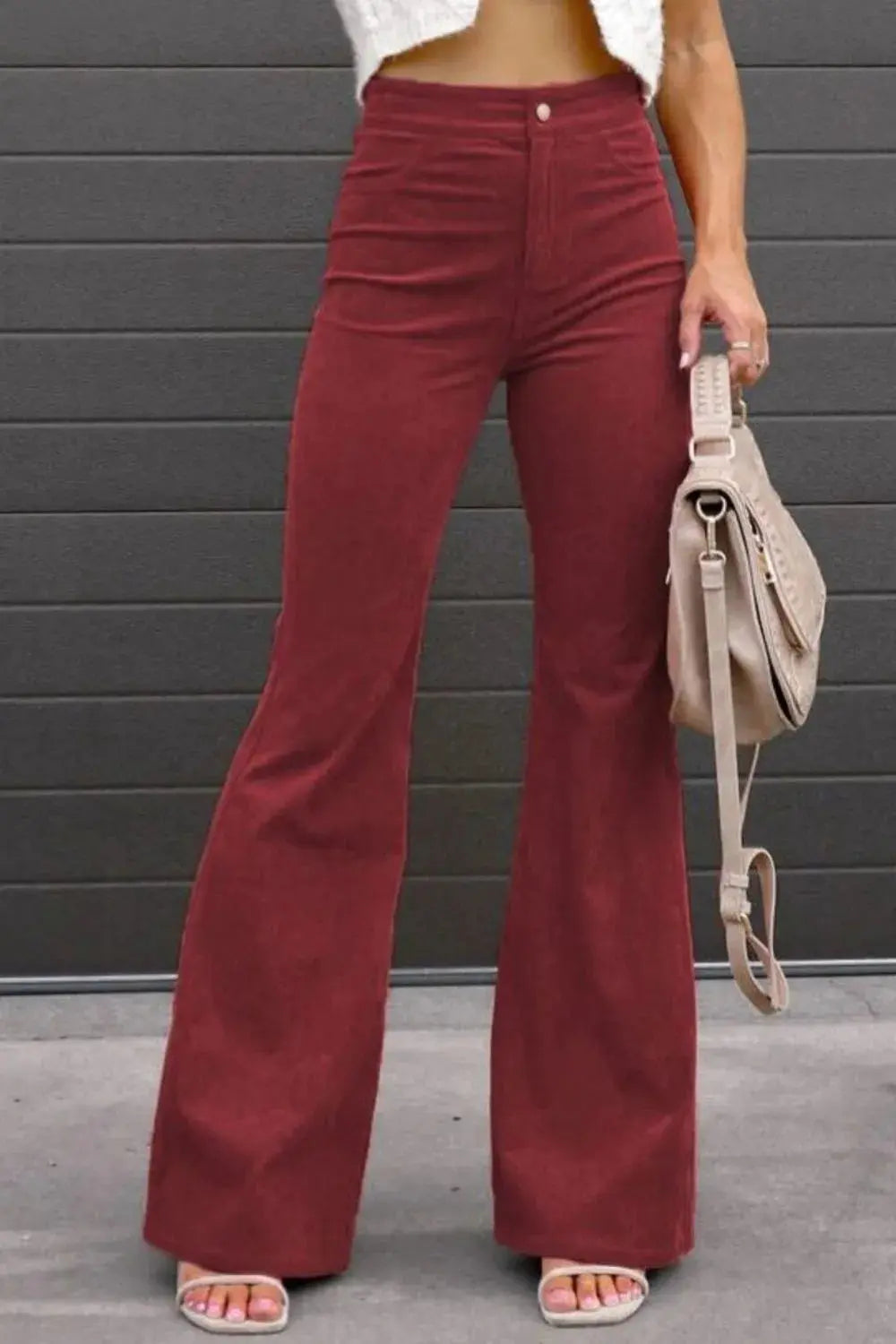 Plus Size High Waist Bootcut Pants - Be Bliss Boutique