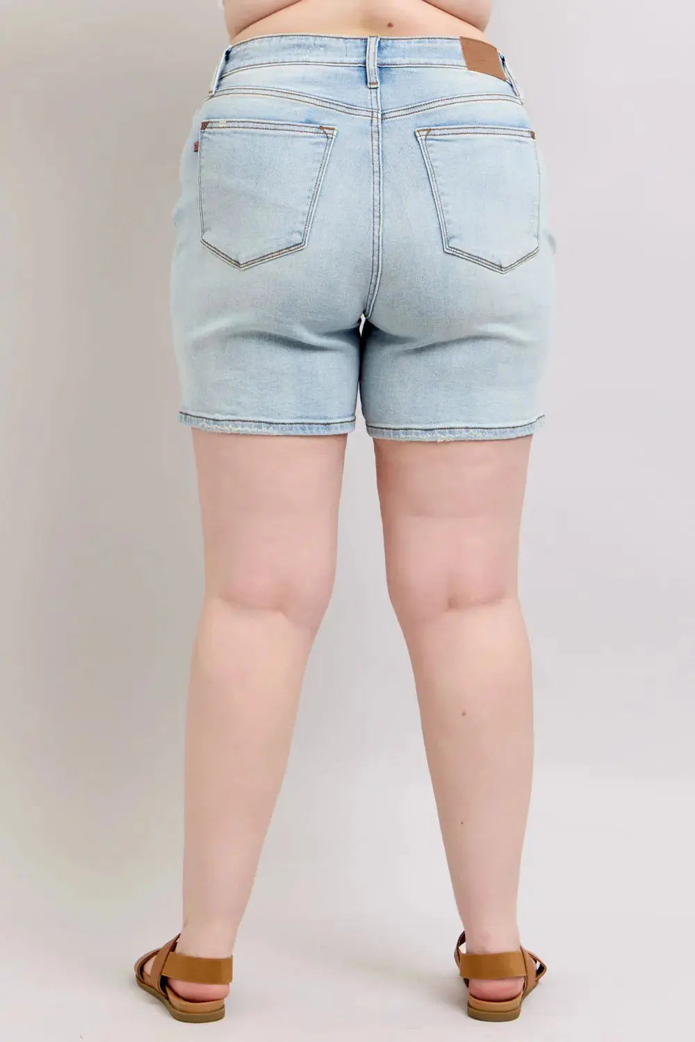 Judy Blue Jeans Plus Size 2 Button Denim Shorts with Pockets - Be Bliss Boutique