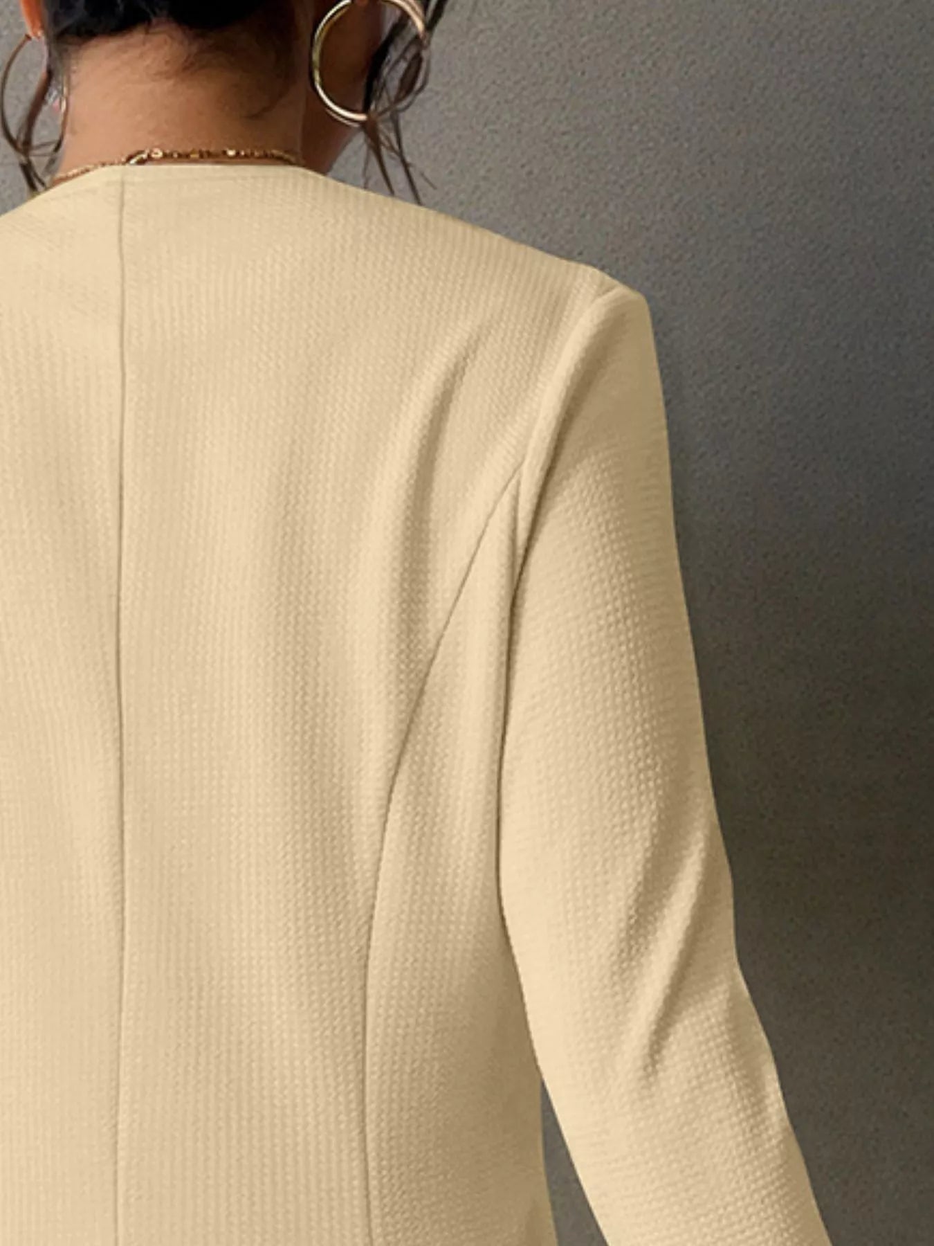 One Button Long Sleeve Blazer -  Be Bliss Boutique