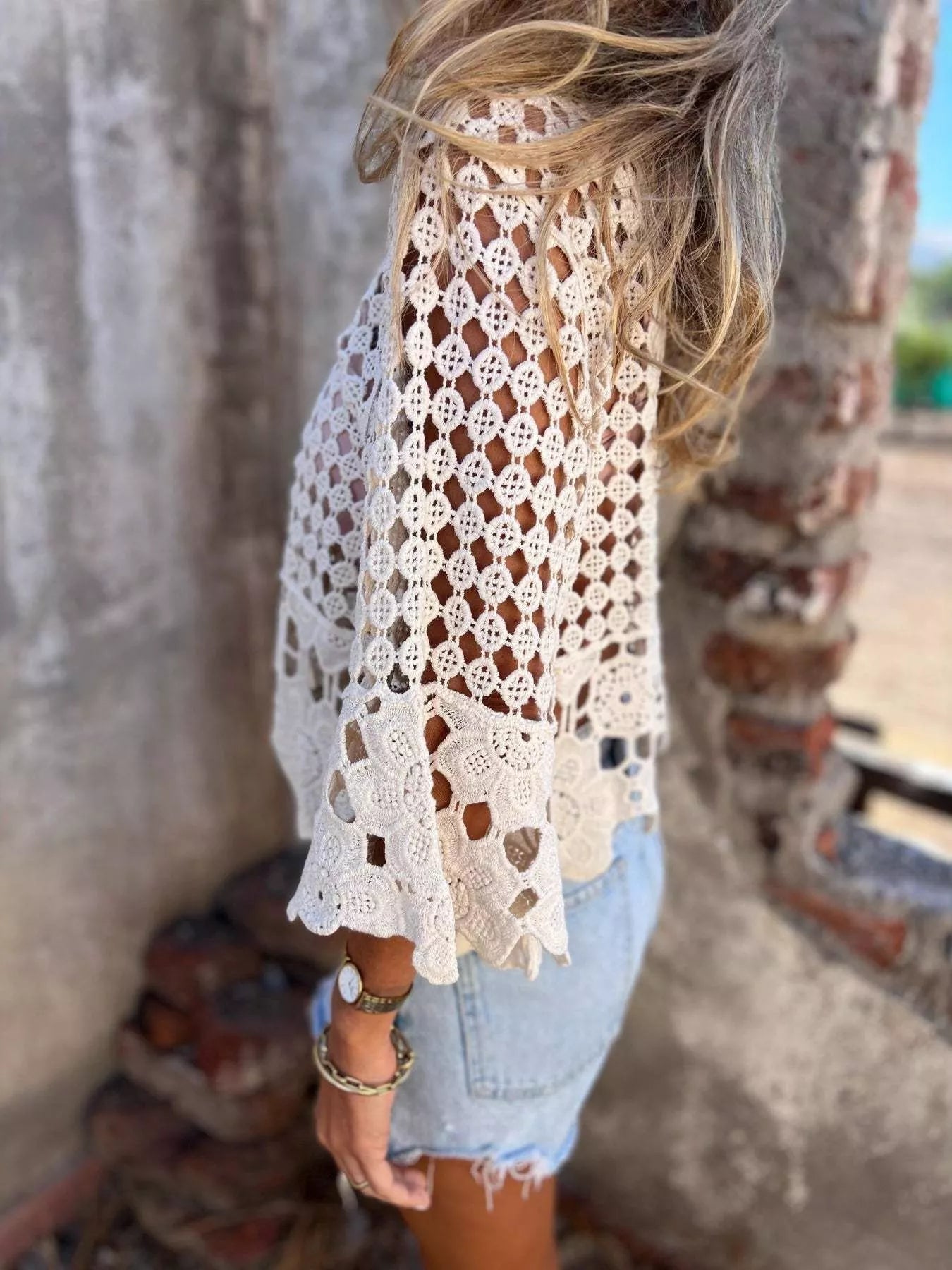 Tassel Crochet Knit Cover Up - Be Bliss Boutique