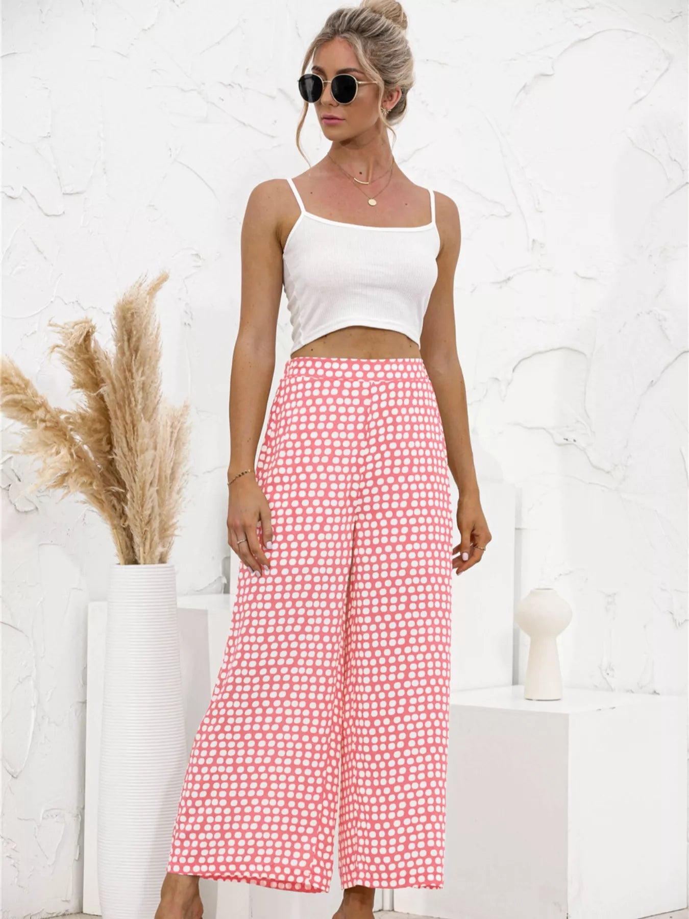 Polka Dot Wide Leg Pants -  Be Bliss Boutique
