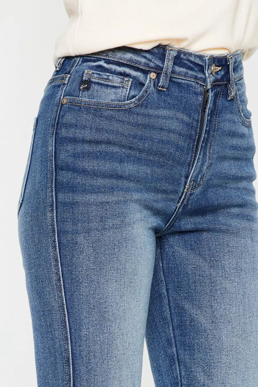 Kancan Cat's Whiskers High Waist Flare Jeans - Be Bliss Boutique