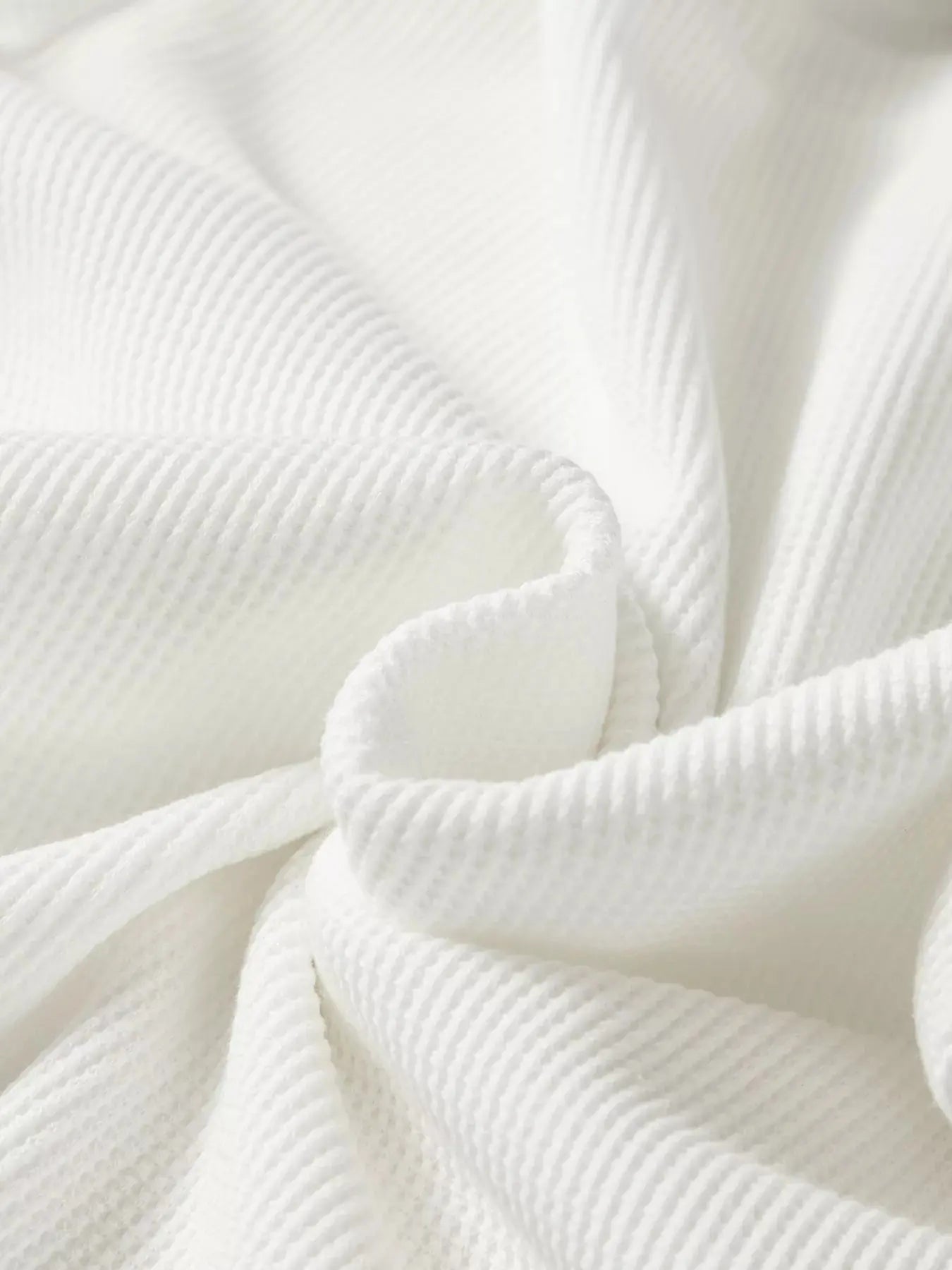 Rounded Neck Long Sleeve Waffle Knit Top - Be Bliss Boutique