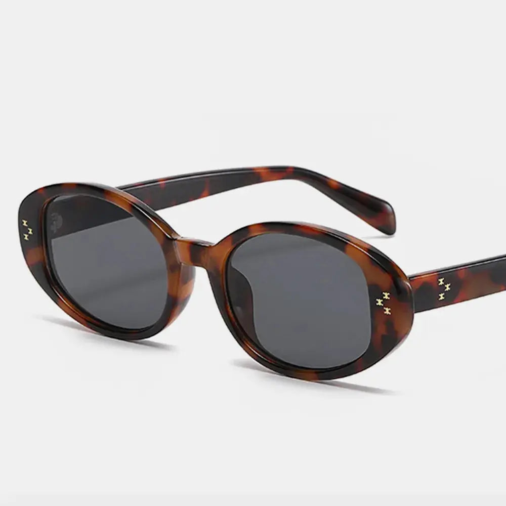 Tortoise Oval Polycarbonate UV400 Sunglasses - Be Bliss Boutique