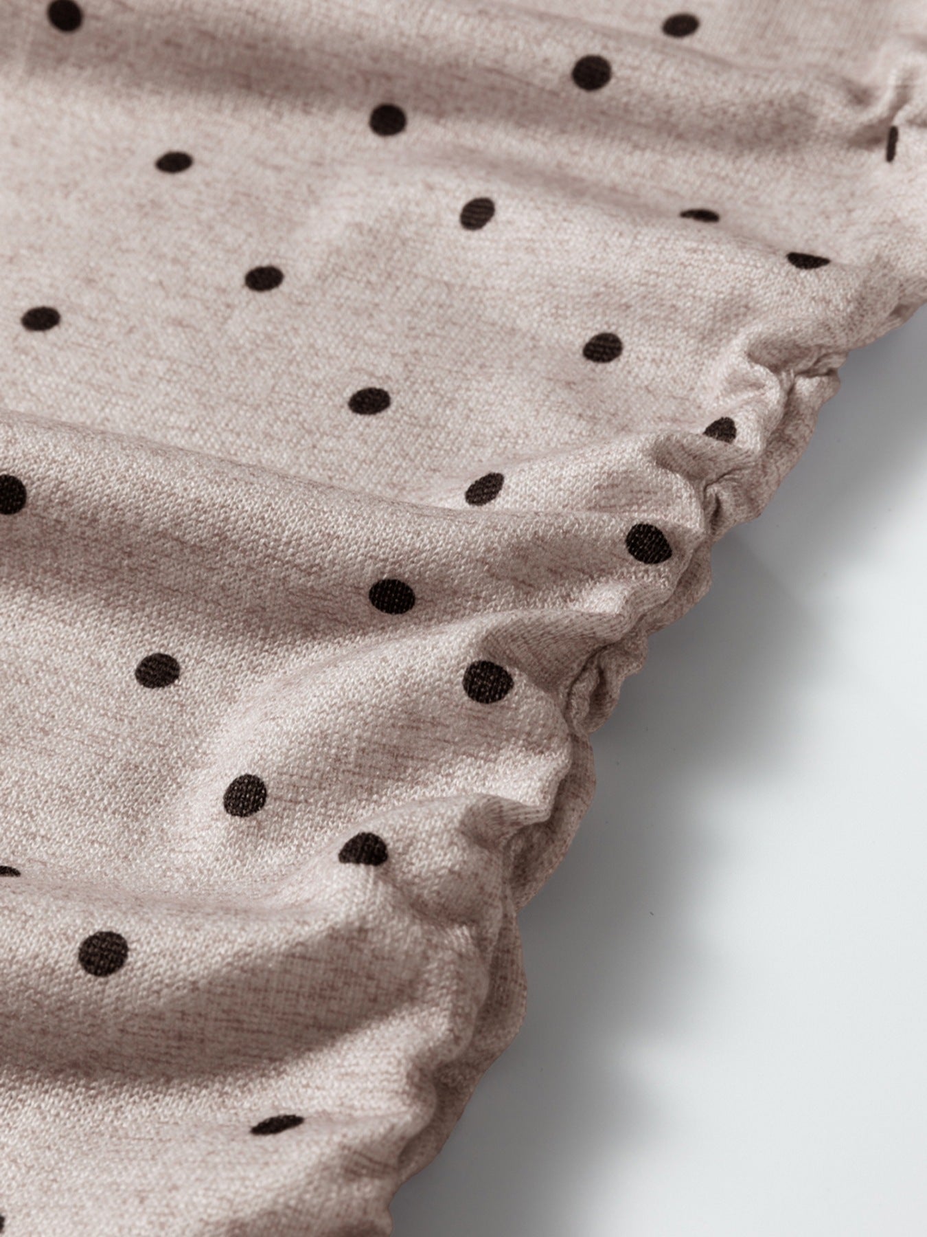 Polka Dot Boat Neck Knit Long Sleeve Shirt - Be Bliss Boutique