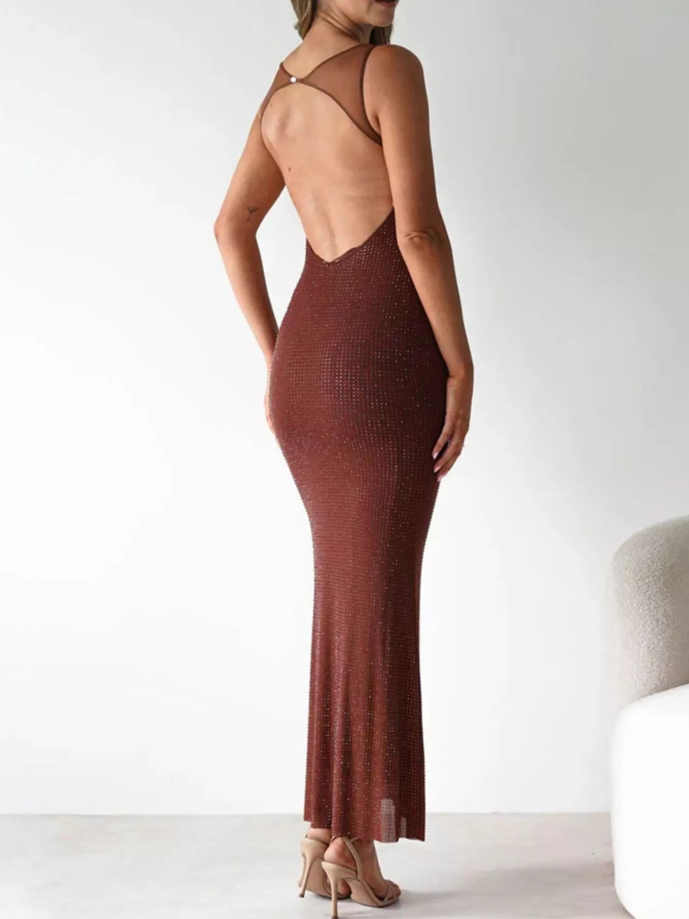 Backless Sleeveless Bodycon Maxi Dress - Be Bliss Boutique