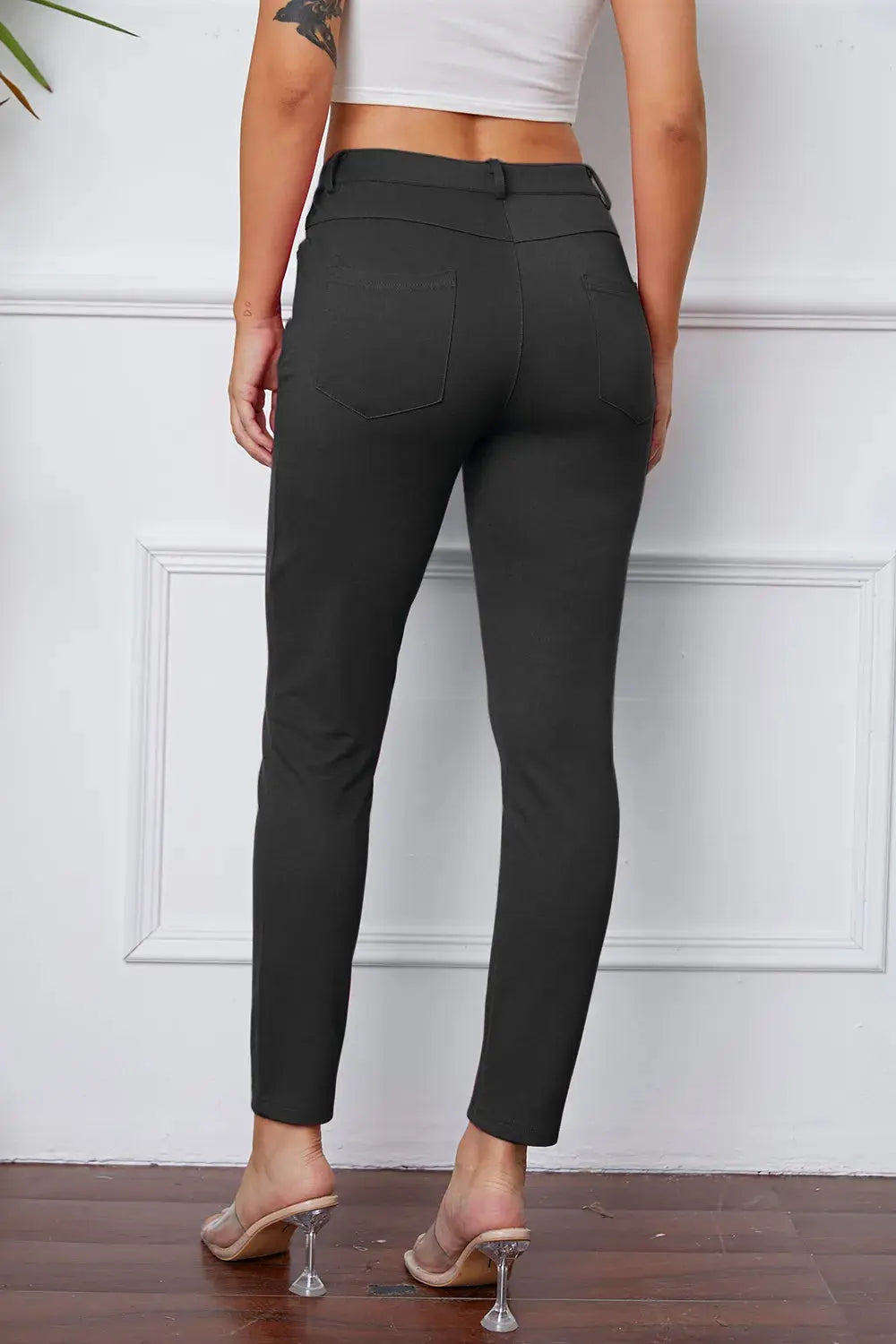 Basic BAE Full Size StretchyStitch High Waist Skinny Pants - Be Bliss Boutique