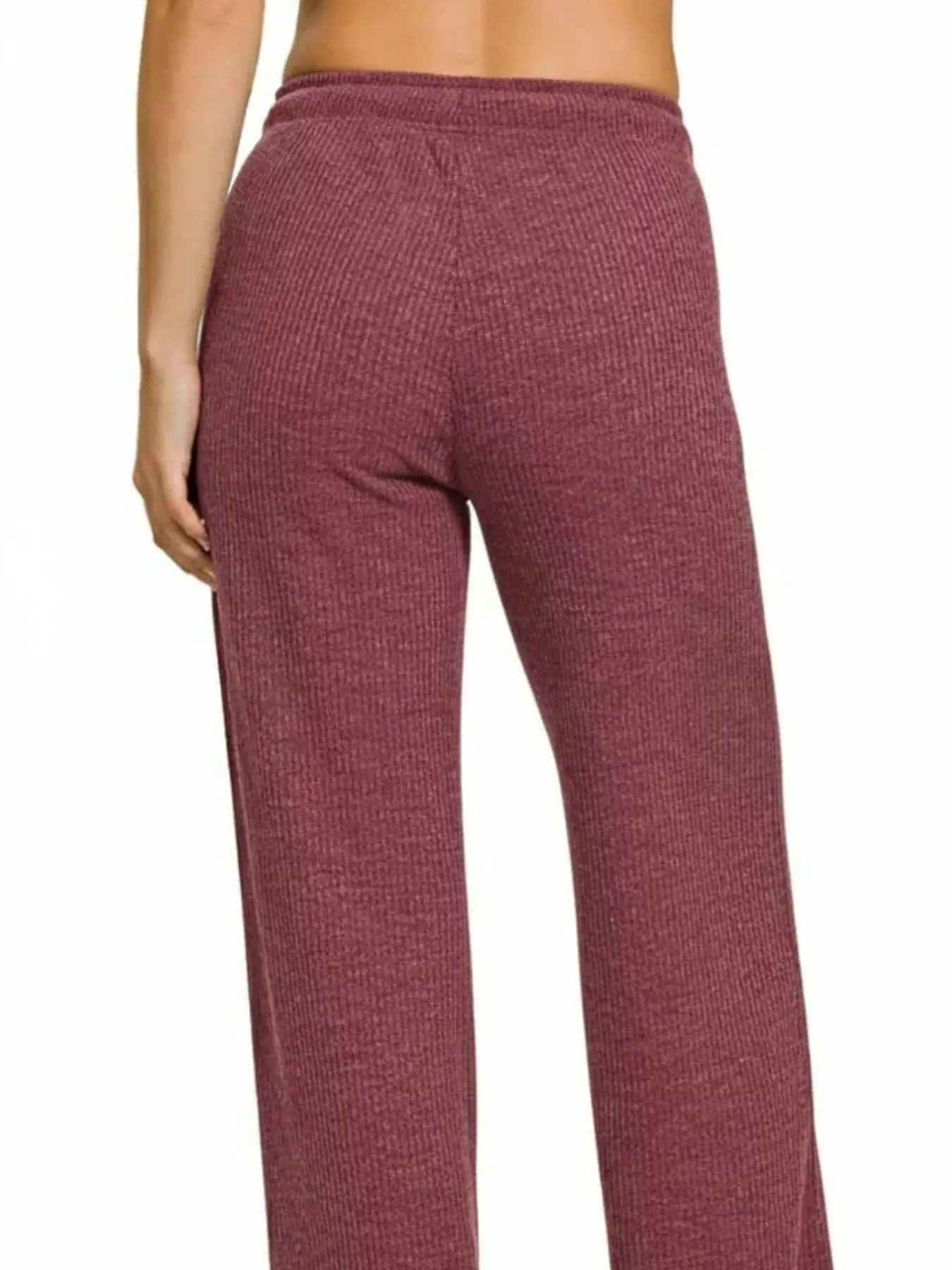 Zenana Ribbed Drawstring Lounge Pants - Be Bliss Boutique