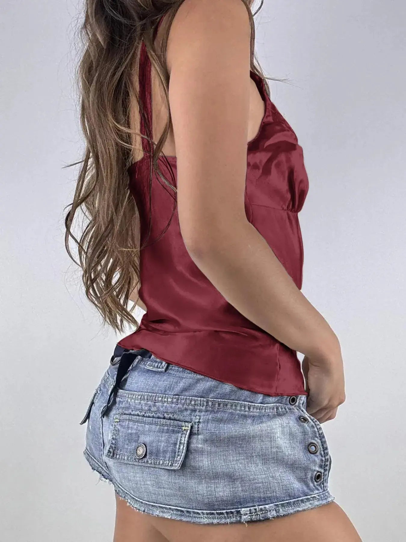 Lace Trim V-Neck Camisole Tank Top - Be Bliss Boutique