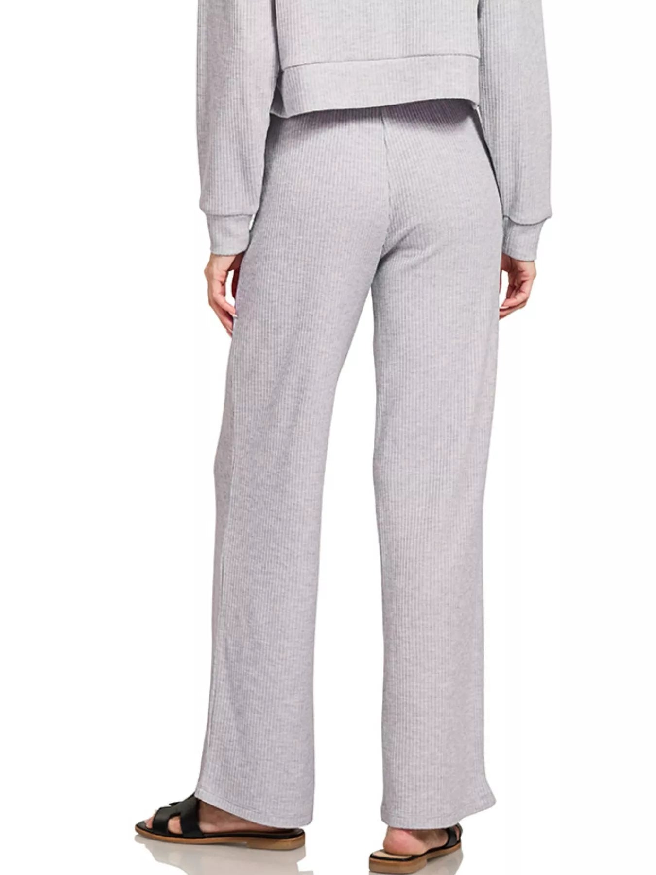 Zenana Ribbed Drawstring Lounge Pants -  Be Bliss Boutique