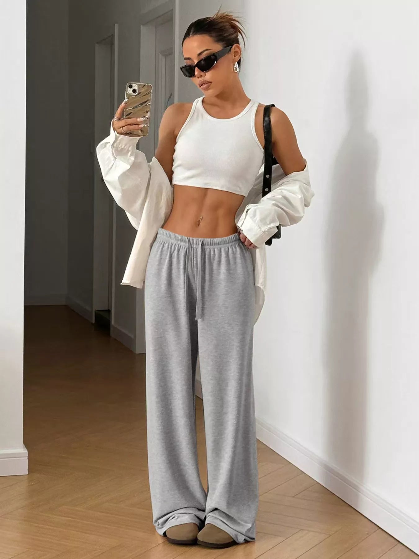 Drawstring Wide Leg Pants - Be Bliss Boutique