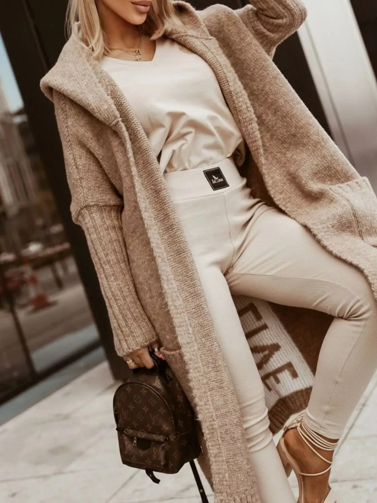 トップス stein OVERSIZED FOUR SLEEVES CARDIGAN Full Size Hooded Knit Open Front Cardigan| Be Bliss Boutique