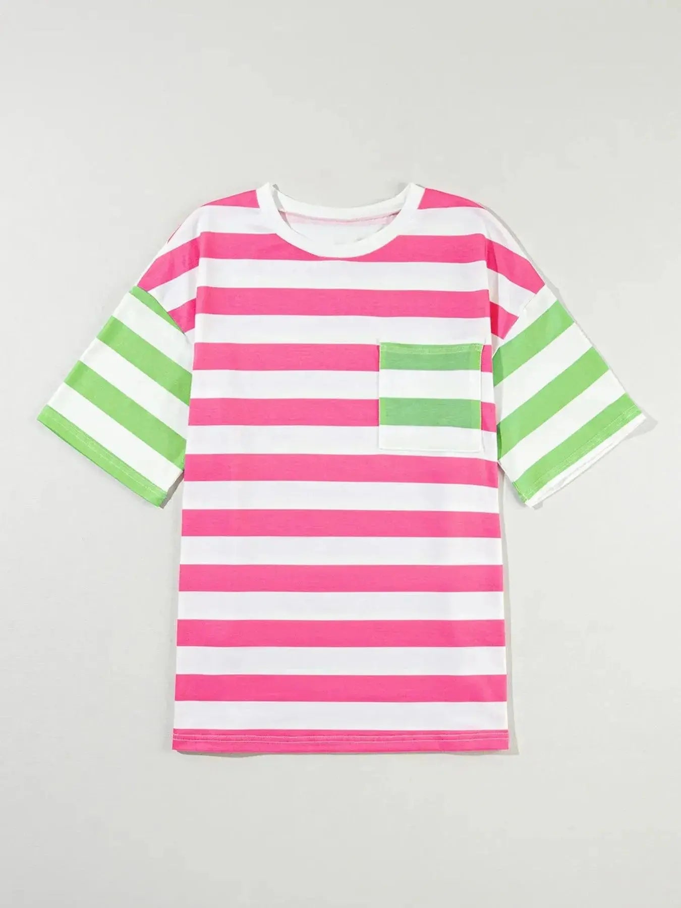 Striped Short Sleeve Oversized Womens T Shirt - Be Bliss Boutique