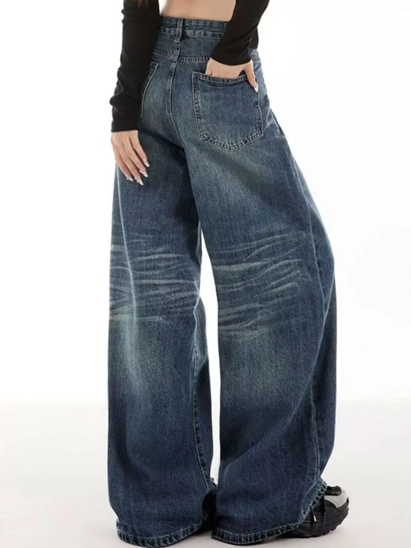 Vintage Wash Wide Leg Jeans - Be Bliss Boutique