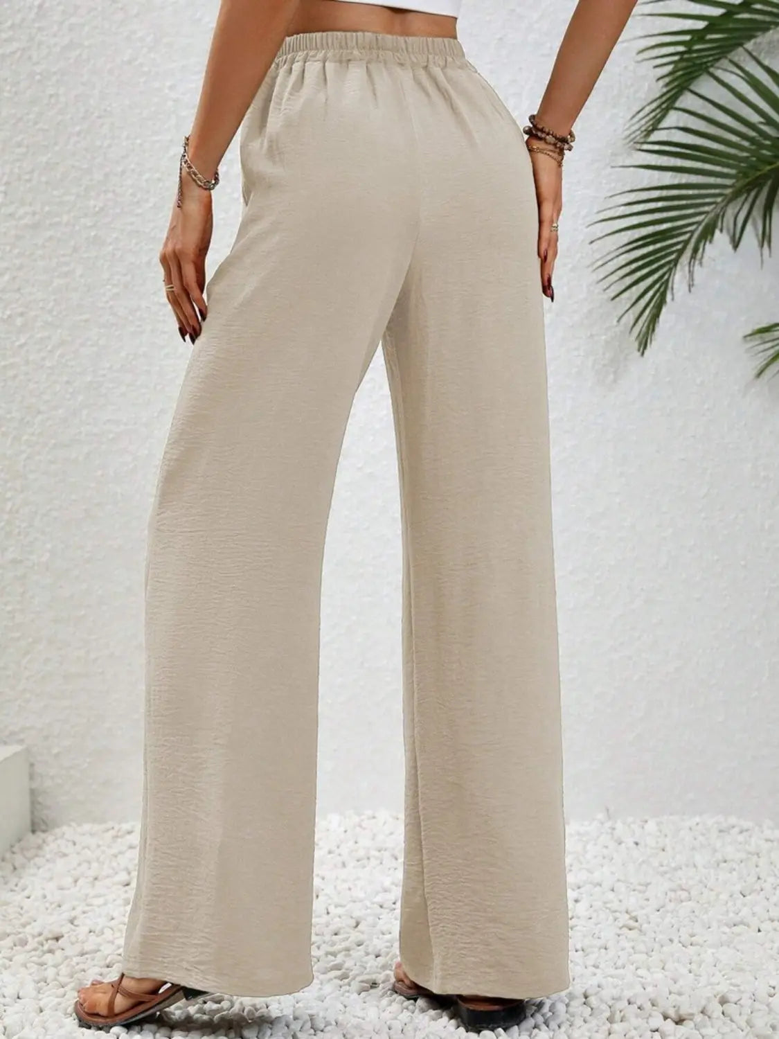 Wide Leg Drawstring Pants - Be Bliss Boutique