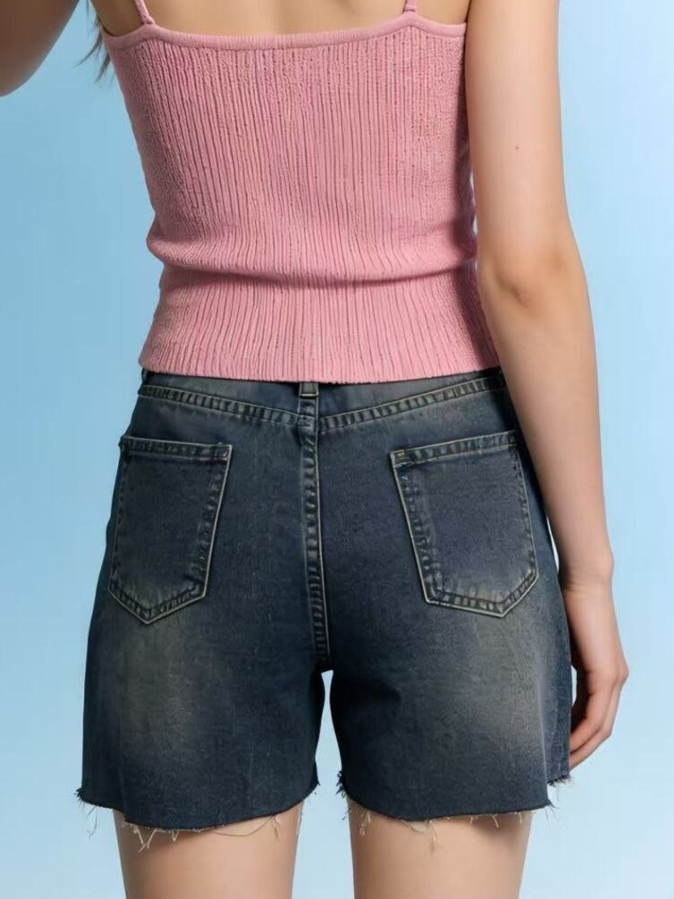 Distressed Denim Shorts - Be Bliss Boutique