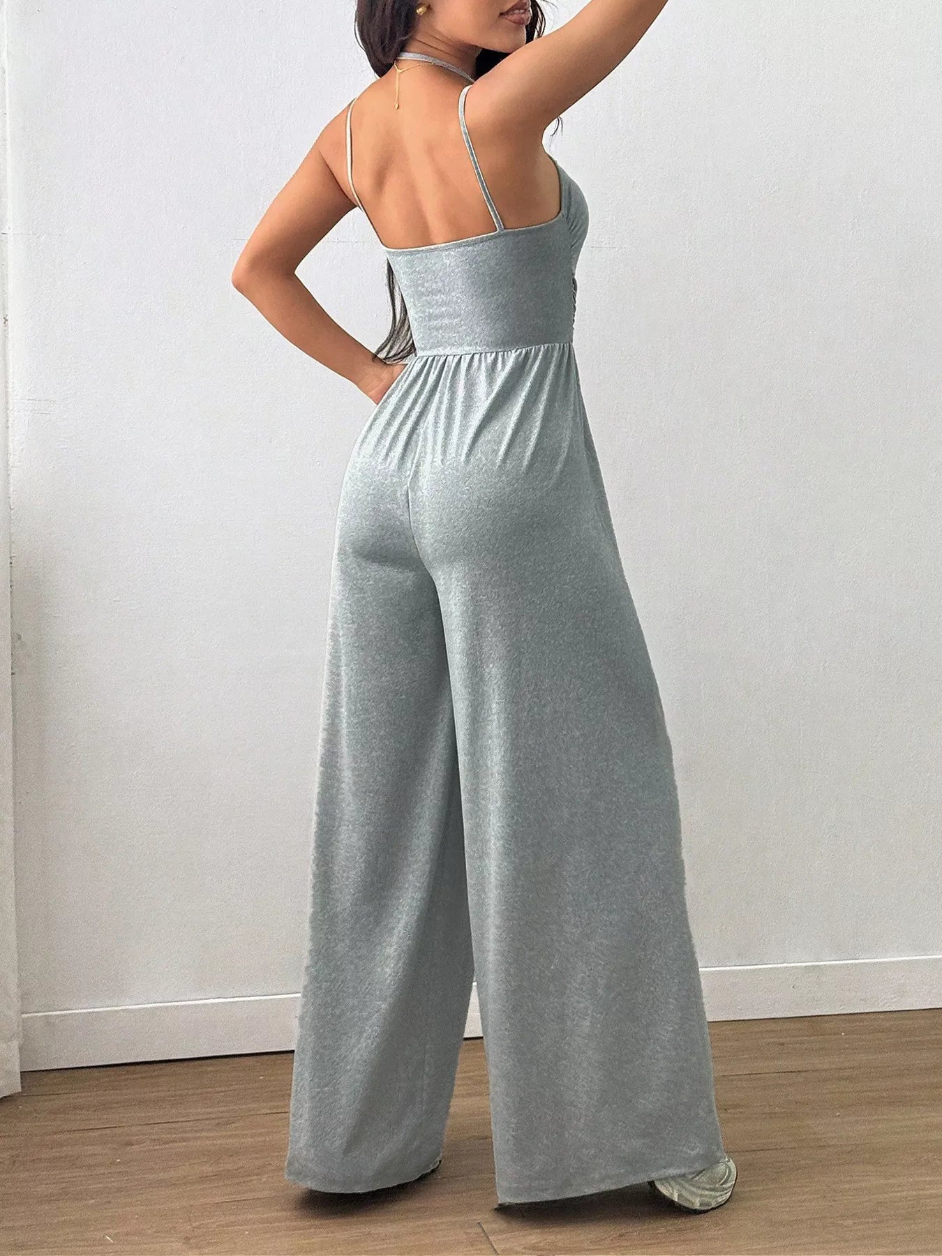 Sleeveless Wide Leg Casual Jumpsuit - Be Bliss Boutique