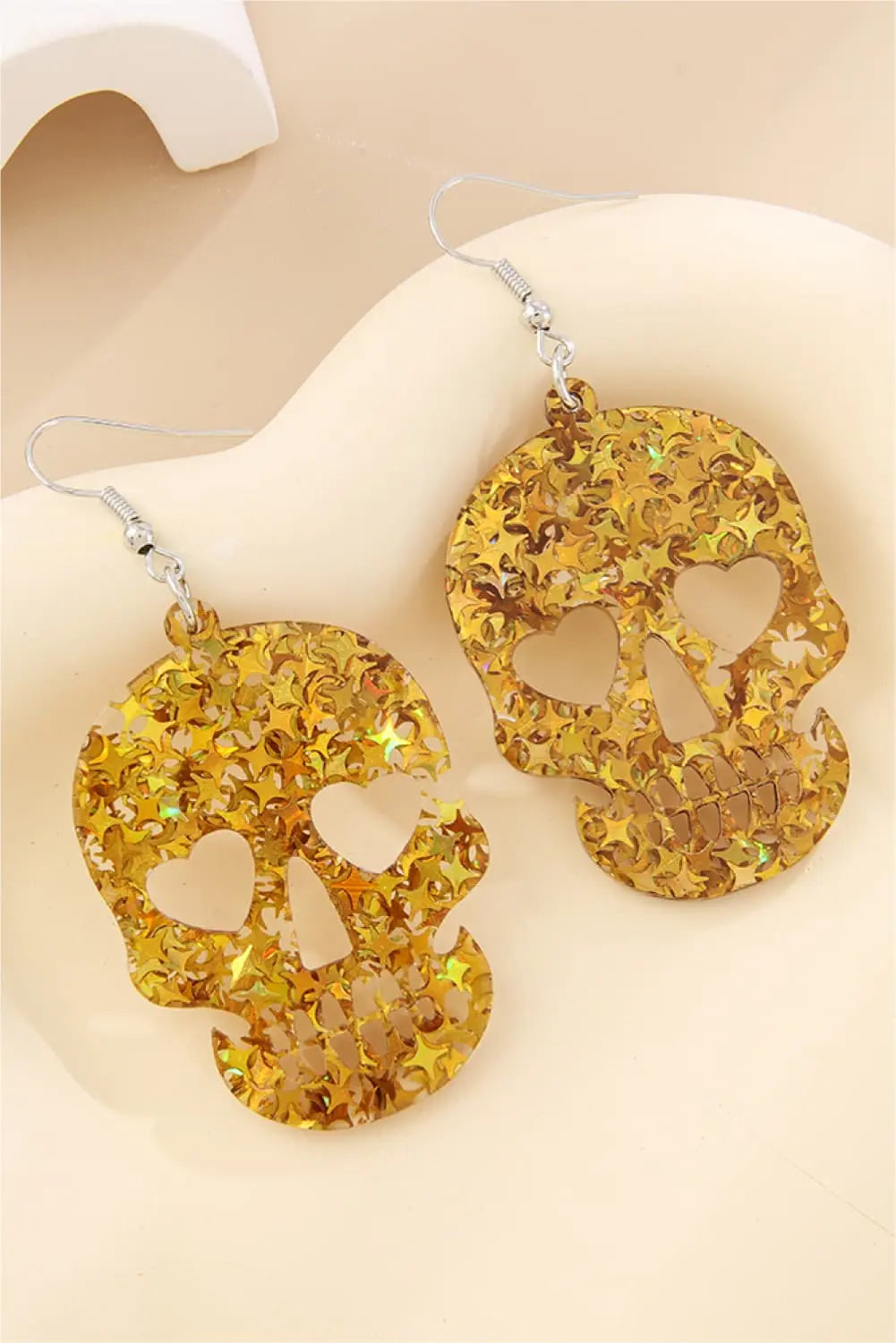 Halloween Skull Acrylic Drop Earrings - Be Bliss Boutique