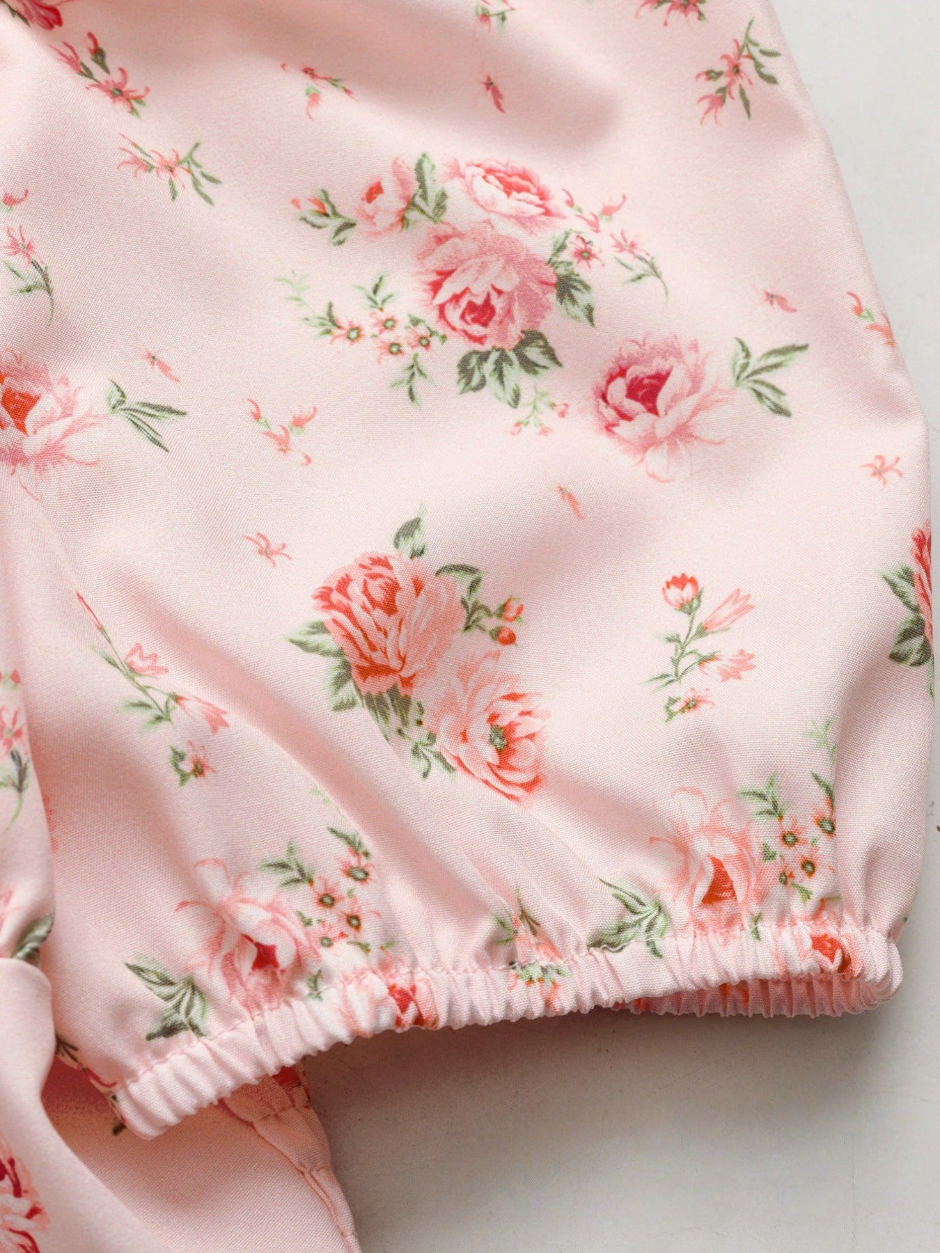 Floral Print Tie Front Puff Sleeve Blouse - Be Bliss Boutique