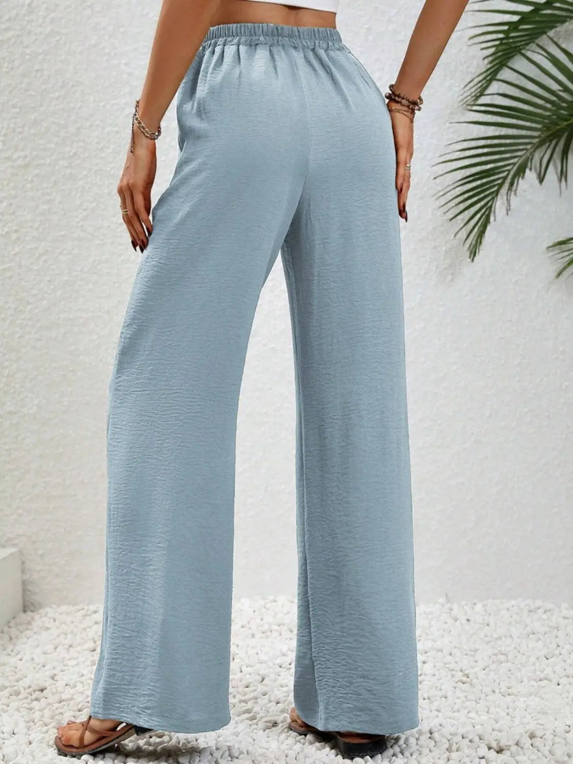 Wide Leg Drawstring Pants - Be Bliss Boutique