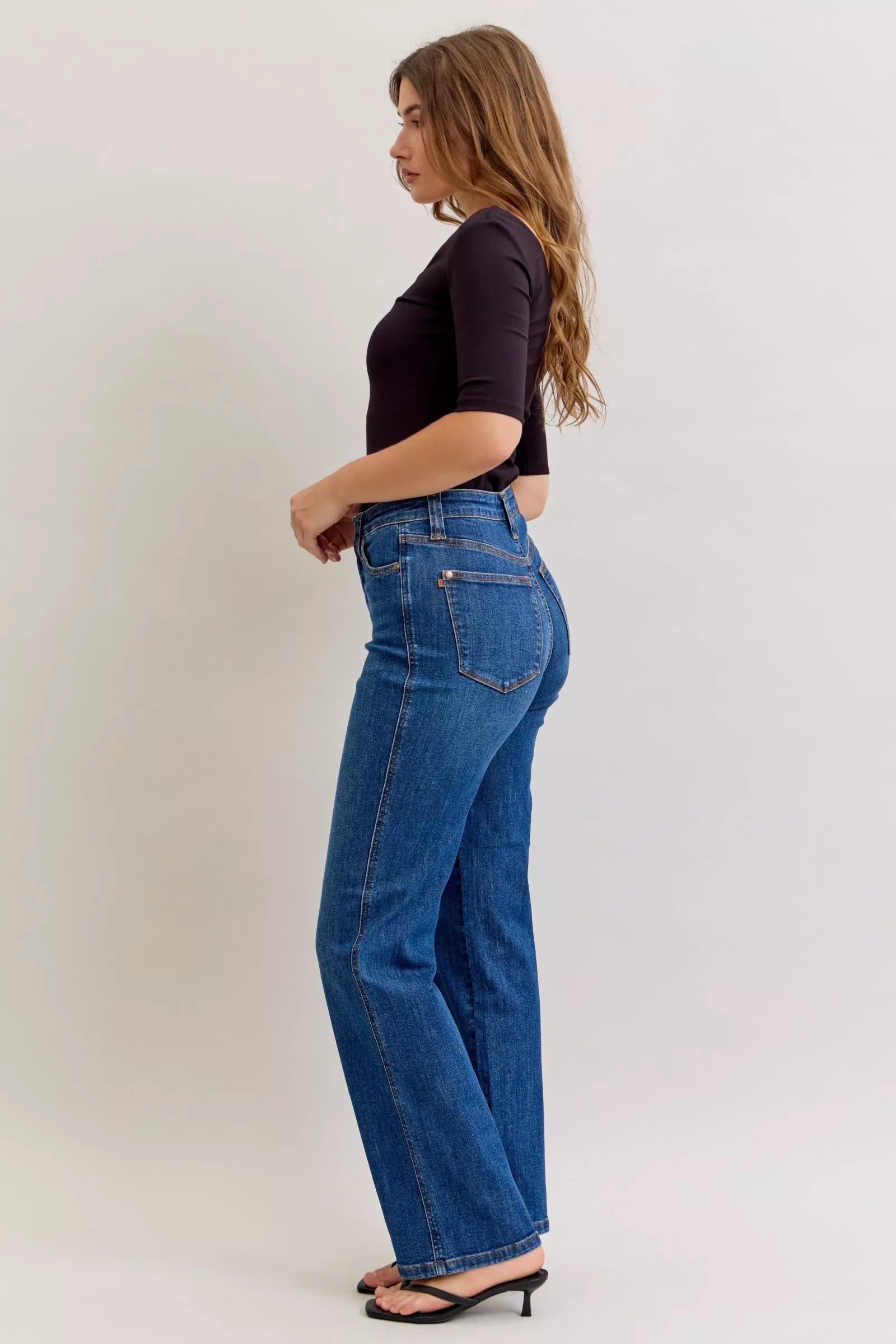 Judy Blue Jeans - High Waist Tummy Control Straight Jeans - Be Bliss Boutique