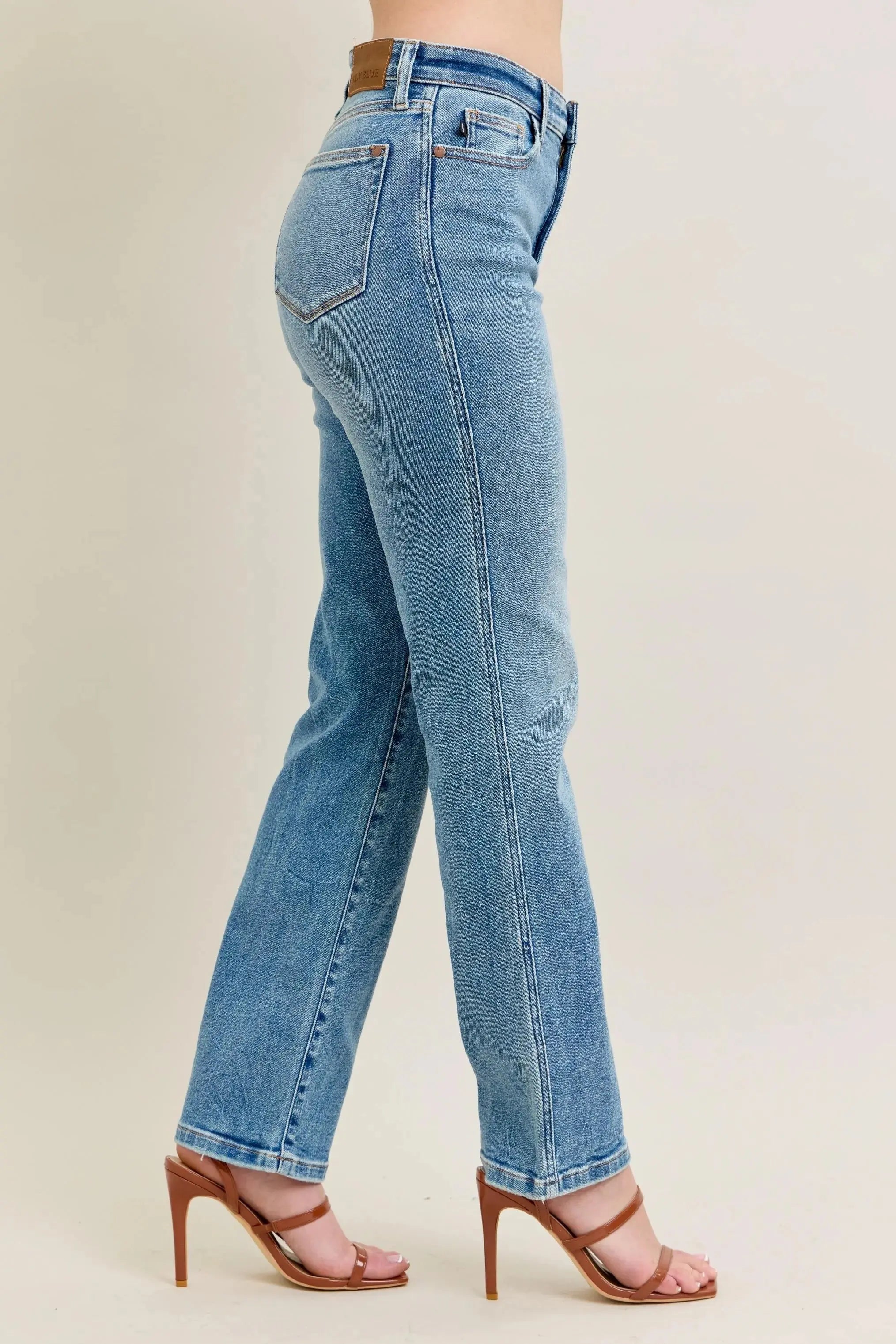 Full Size High Waist Vintage Straight Leg Judy Blue Jeans - Be Bliss Boutique