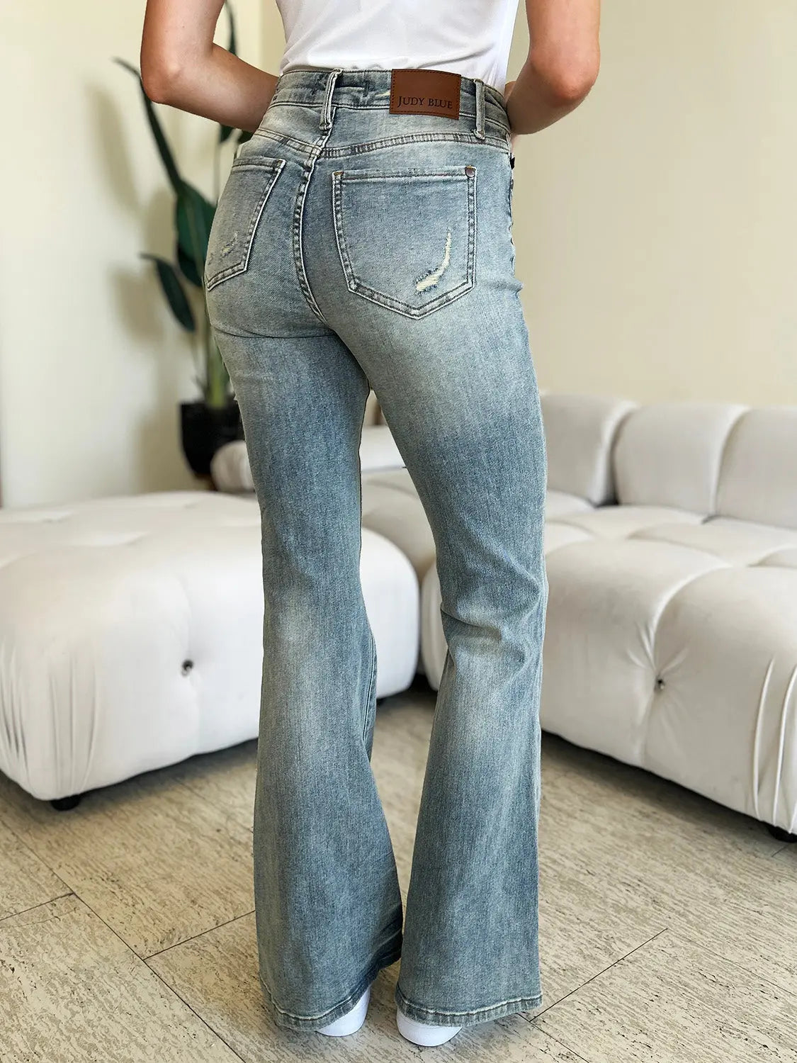 Judy Blue Full Size High Waist Flare Jeans - Be Bliss Boutique