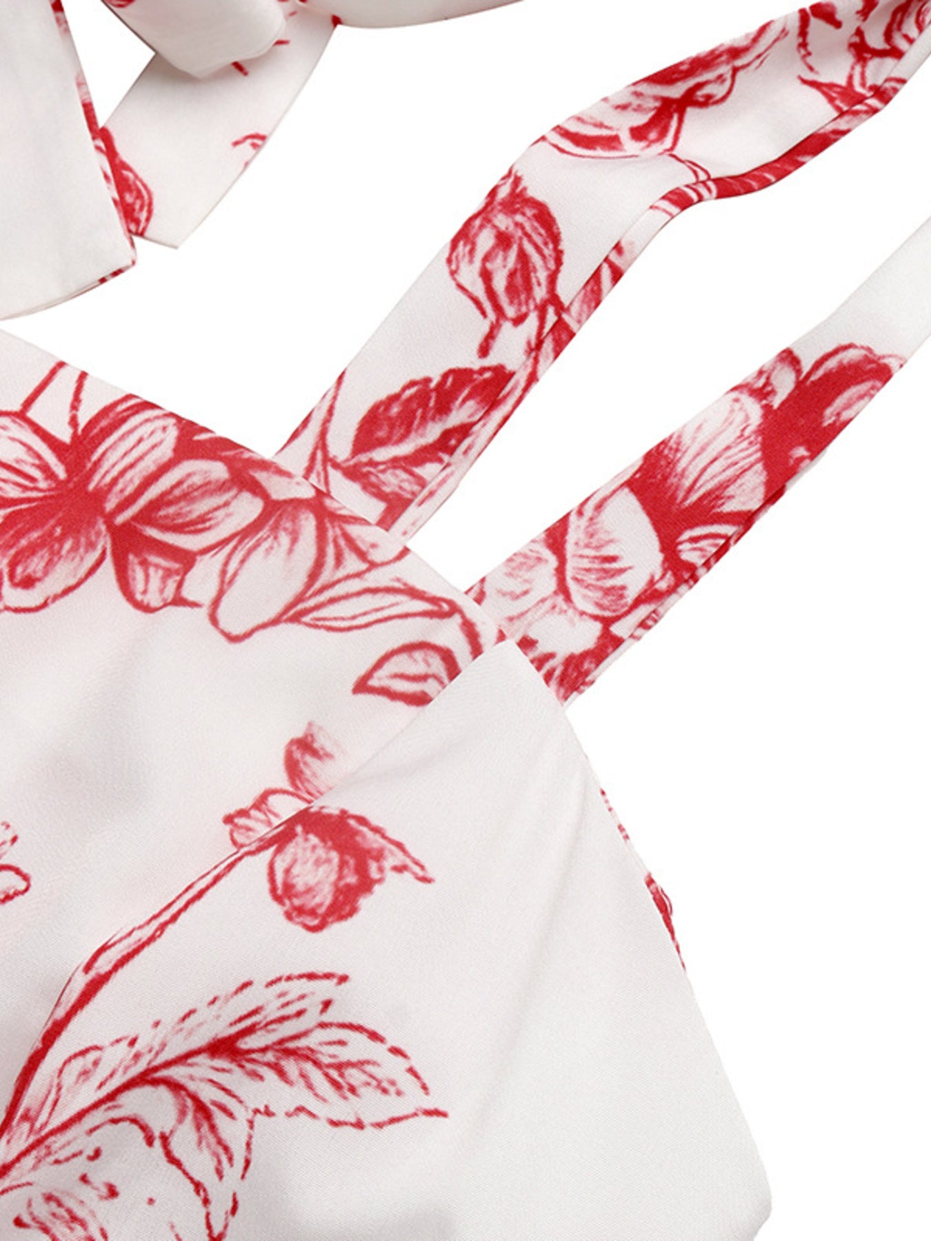Floral Print Tie Strap Maxi Dress - Be Bliss Boutique