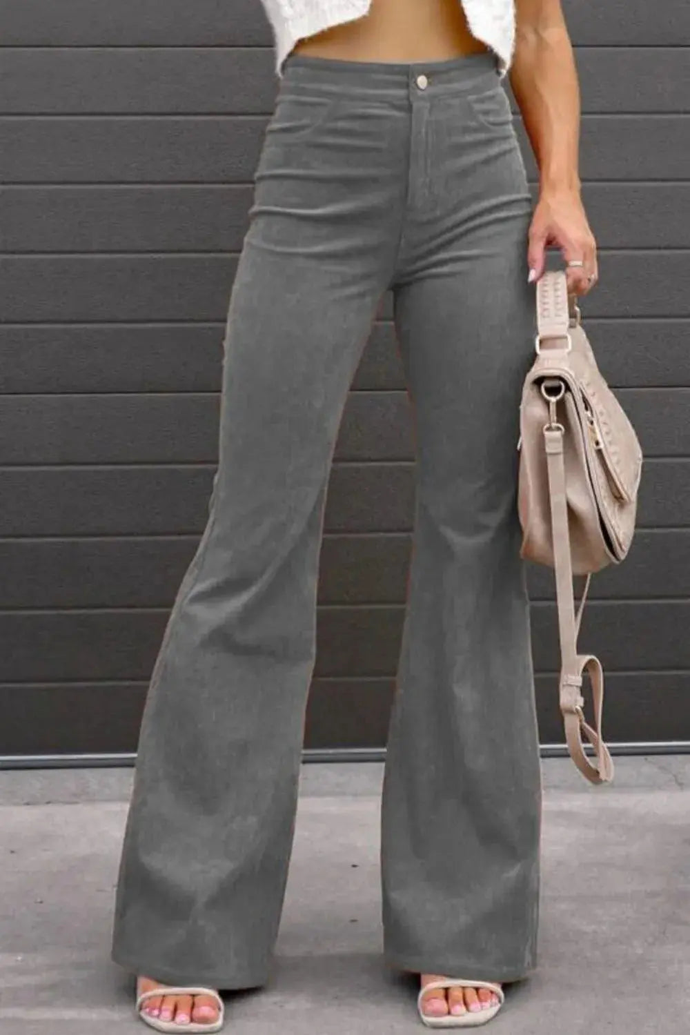 Plus Size High Waist Bootcut Pants - Be Bliss Boutique
