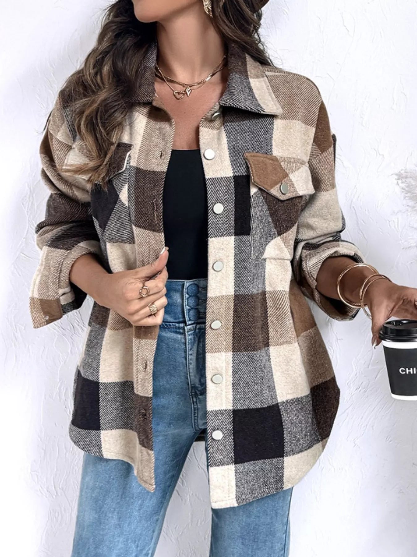 Plaid Button Up Long Sleeve Shirt - Be Bliss Boutique