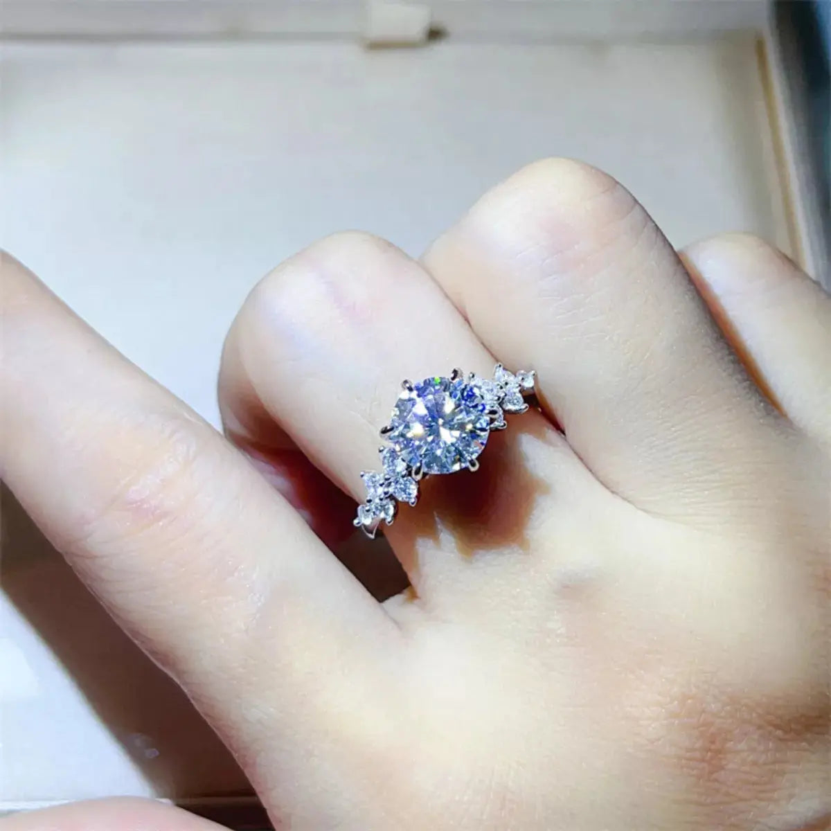 925 Sterling Silver 3 Carat Moissanite Ring - Be Bliss Boutique