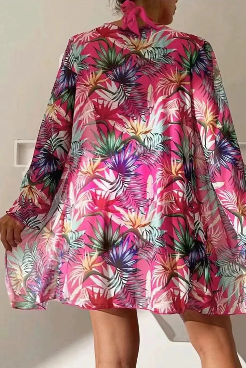 Printed Halter Neck Three Piece Swim Set - Be Bliss Boutique