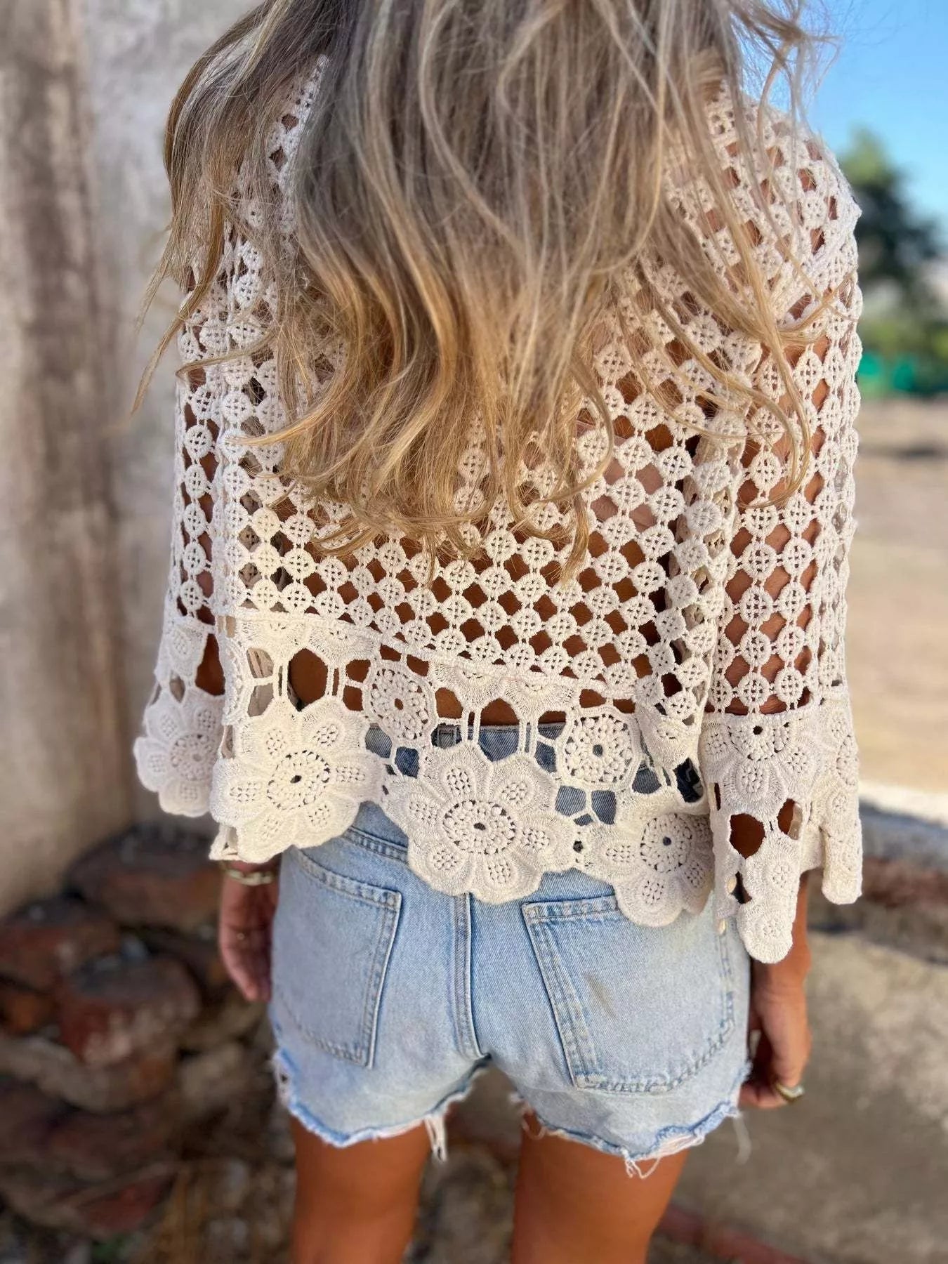 Tassel Crochet Knit Cover Up - Be Bliss Boutique