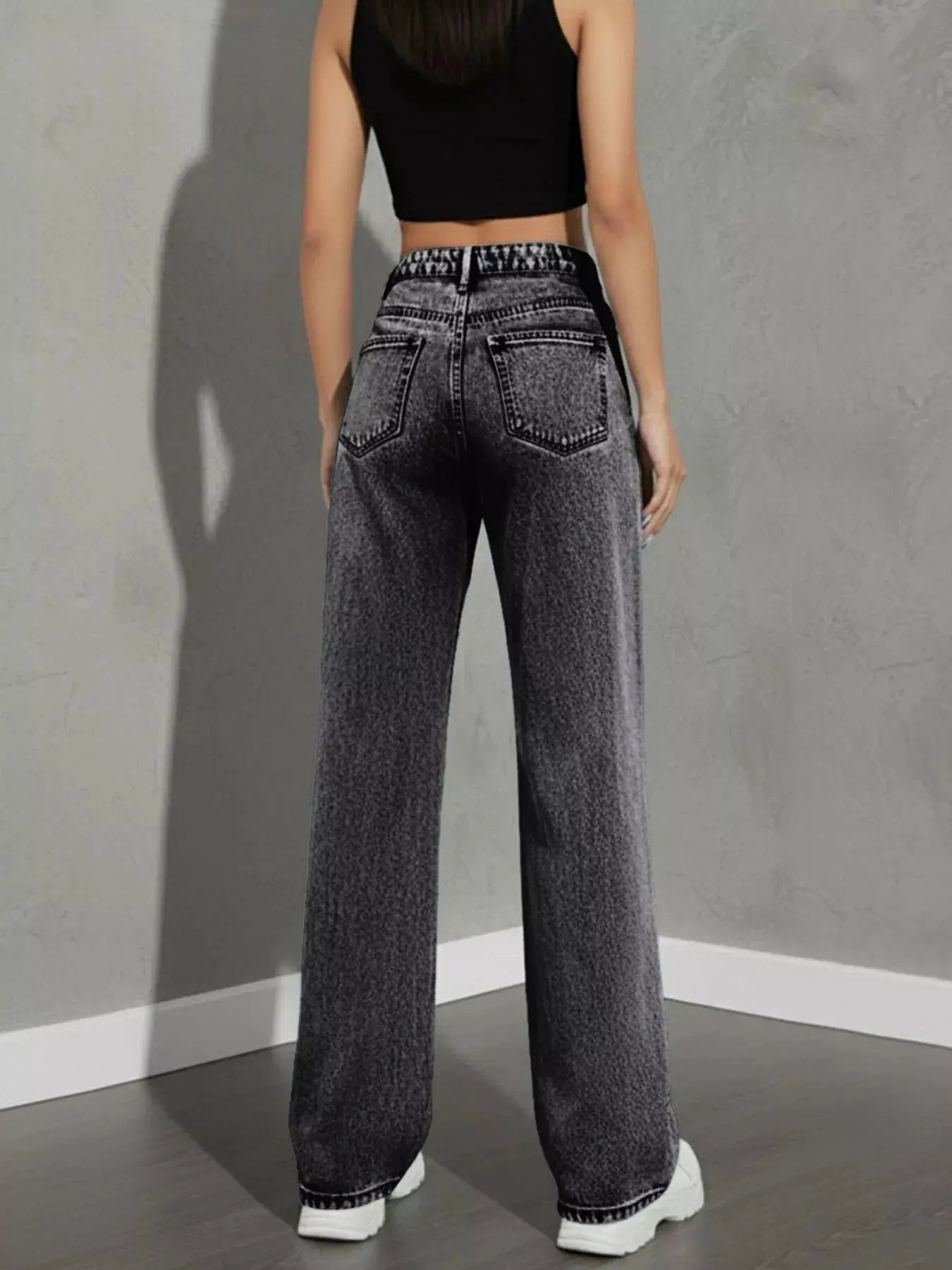 High Waist Wide Leg Denim Jeans - Be Bliss Boutique