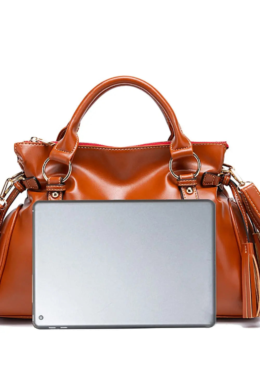 PU Leather Handbag with Tassels - Be Bliss Boutique